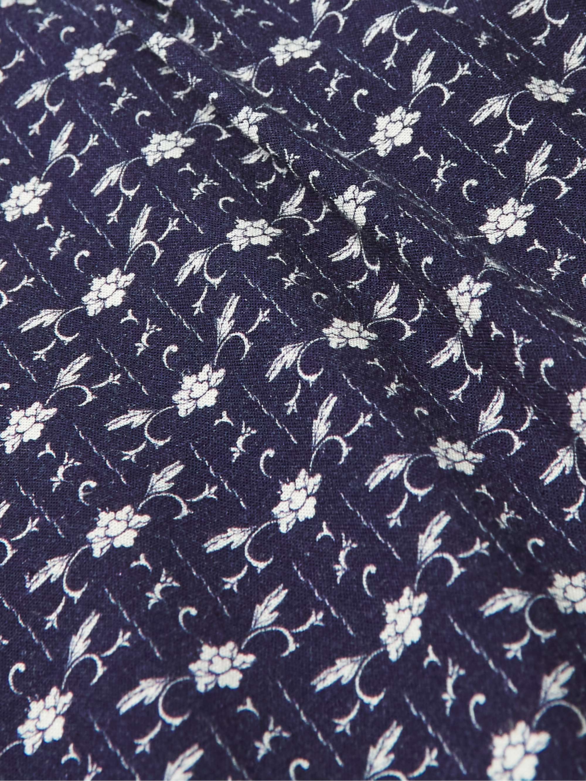 ORLEBAR BROWN Shuman Bandana Grandad-Collar Floral-Print Voile Shirt