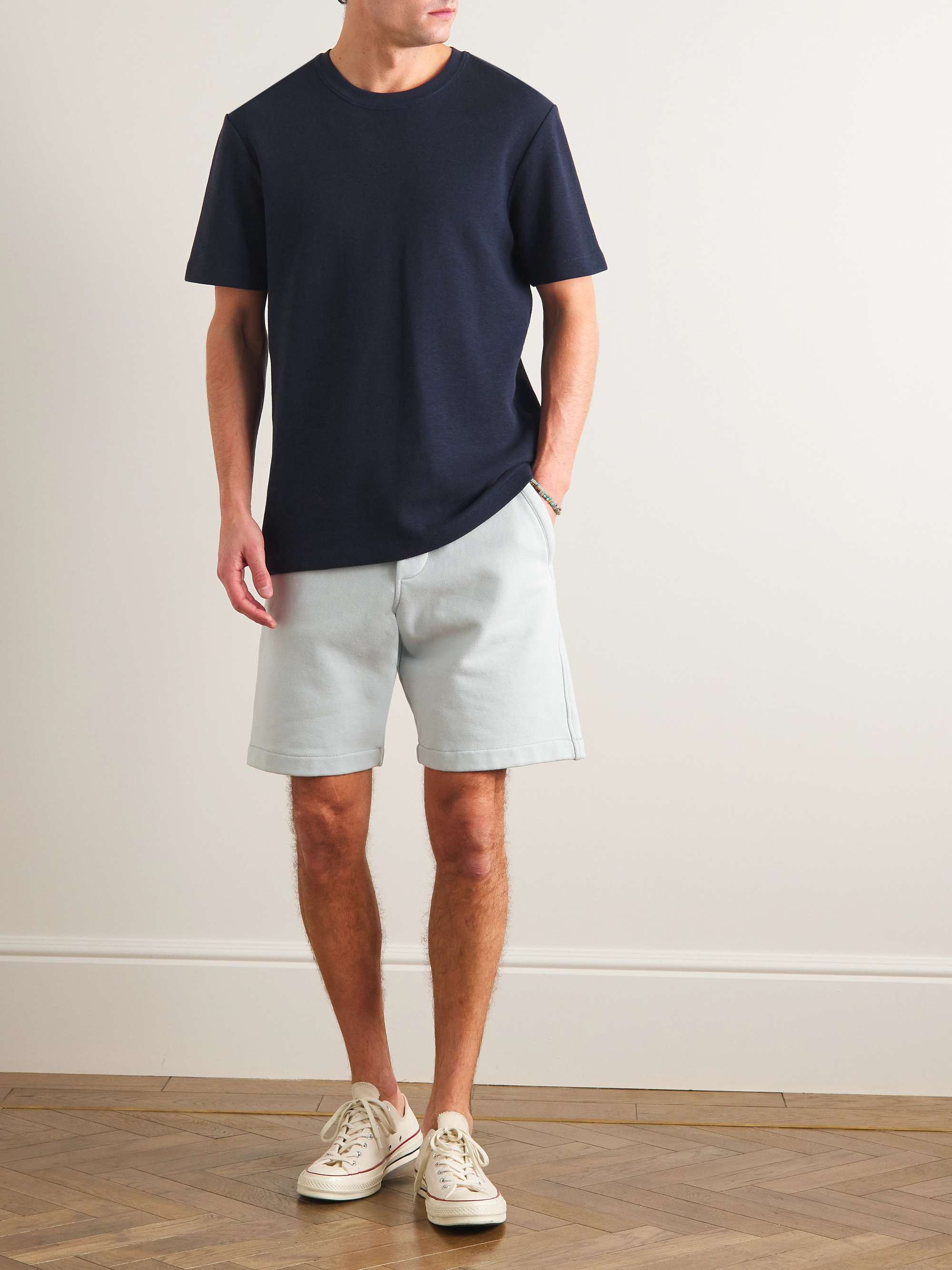 ORLEBAR BROWN Frederick Straight-Leg Cotton-Jersey Drawstring Shorts
