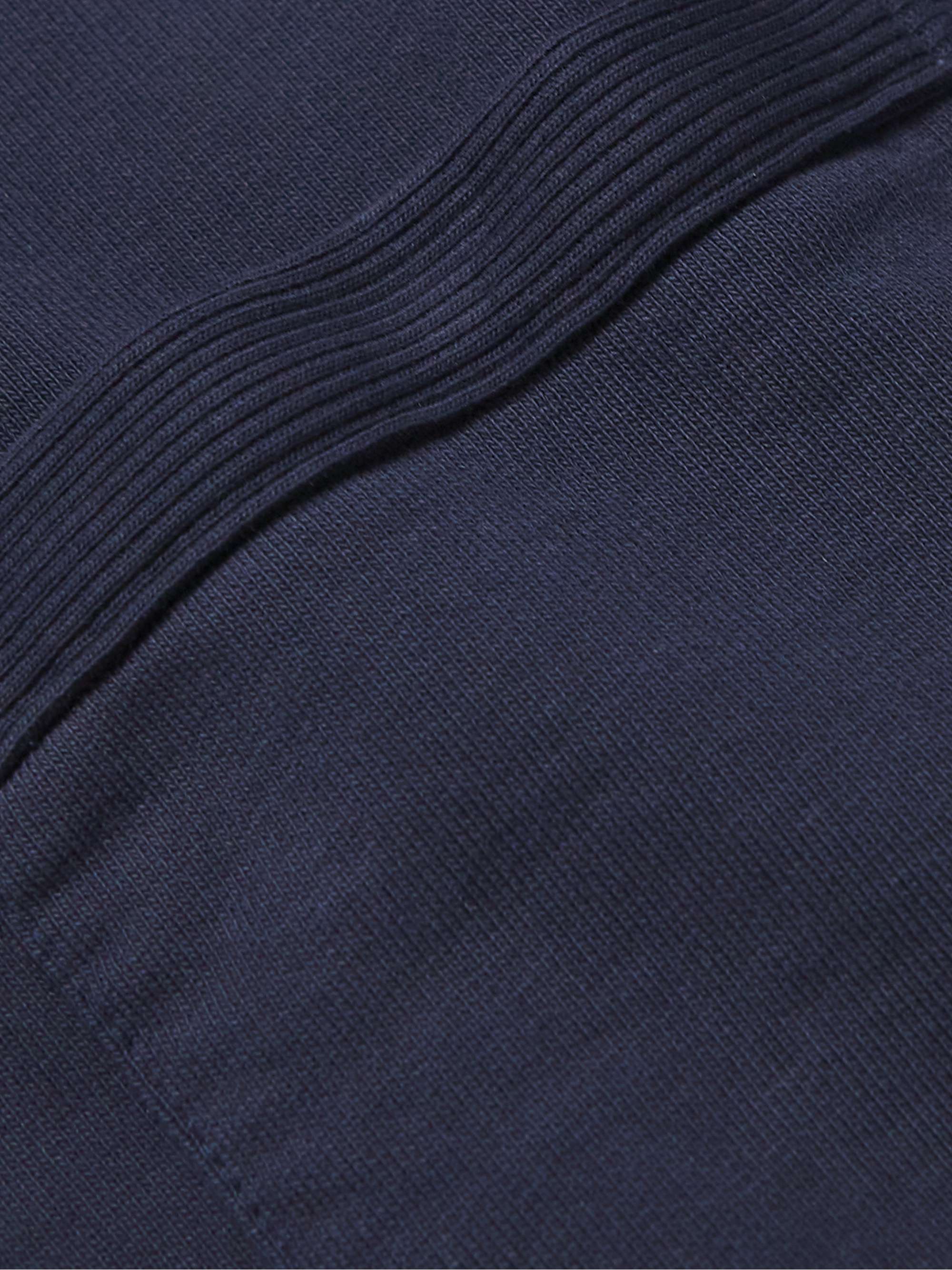 ORLEBAR BROWN Bolam Garment-Dyed Cotton-Jersey Half-Zip Sweatshirt