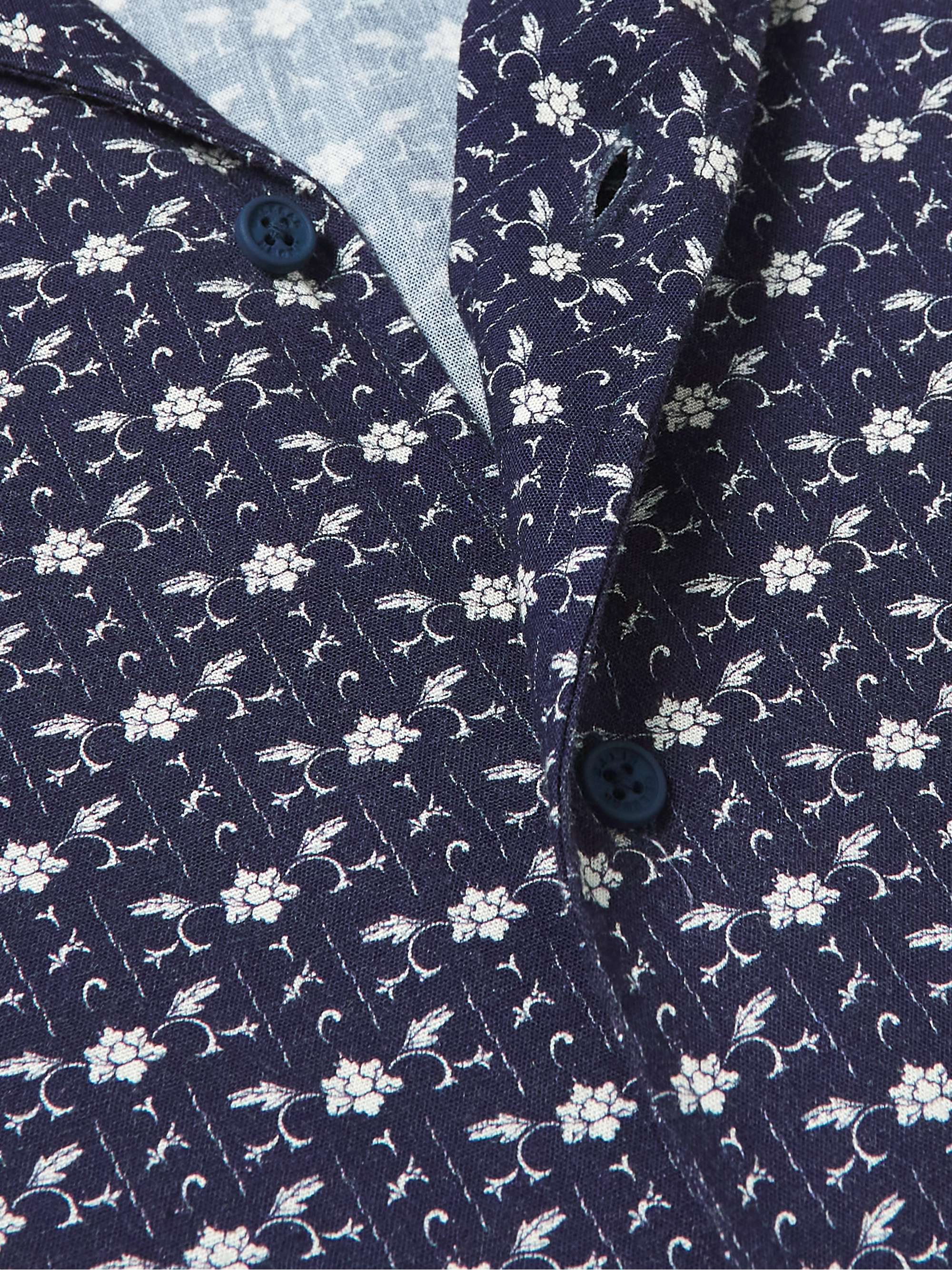 ORLEBAR BROWN Hibbert Bandana Camp-Collar Floral-Print Voile Shirt