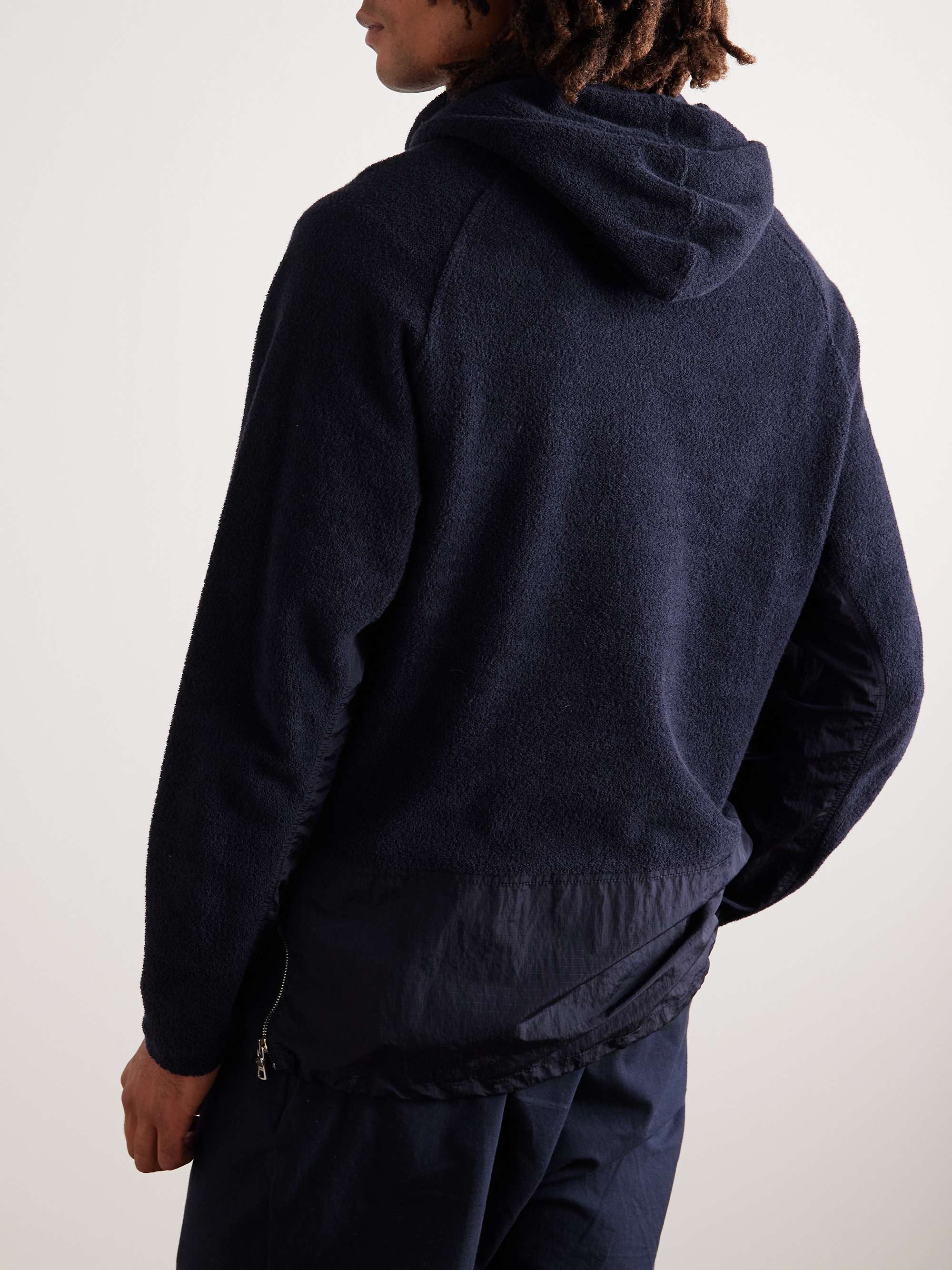 ORLEBAR BROWN Stark Ripstop-Trimmed Cotton-Fleece Hoodie