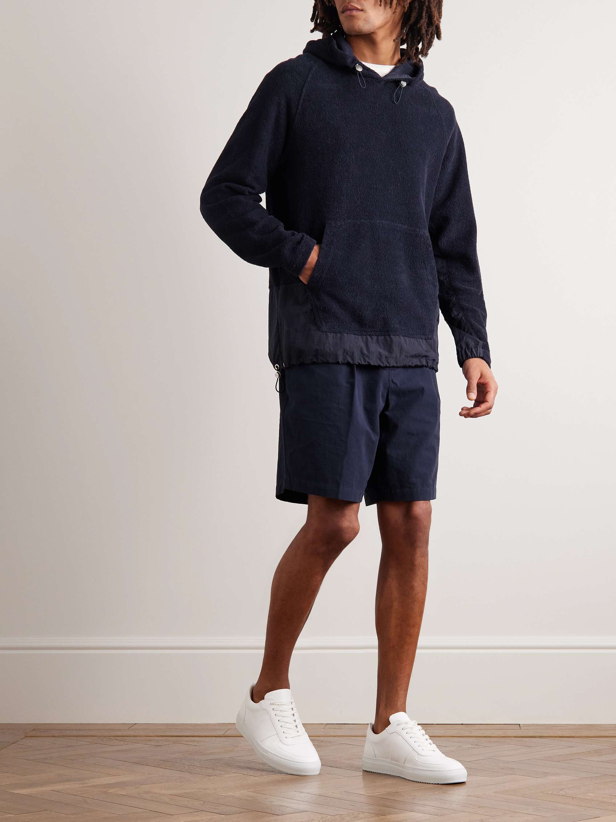 ORLEBAR BROWN Stark Ripstop-Trimmed Cotton-Fleece Hoodie