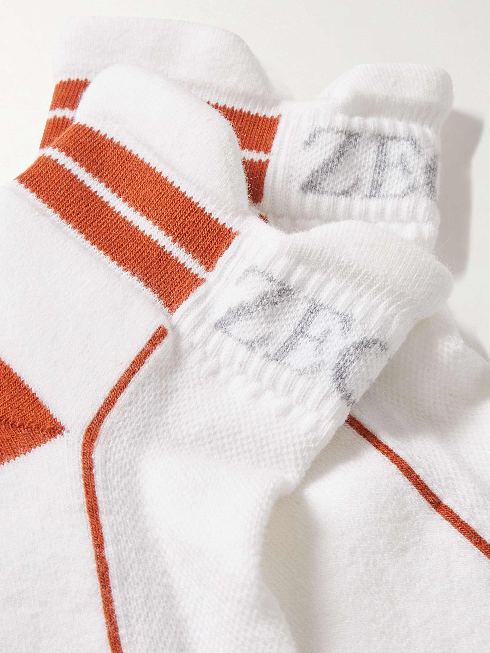 ZEGNA Logo-Jacquard Stretch Cotton-Blend Socks