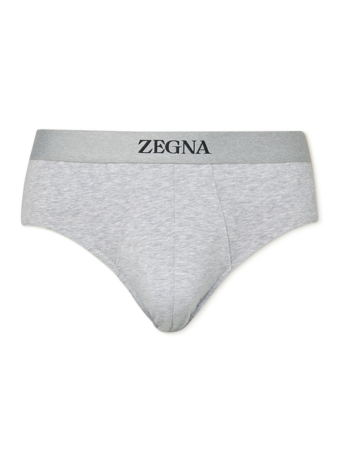 Zegna Stretch-cotton Boxer Briefs In Gray