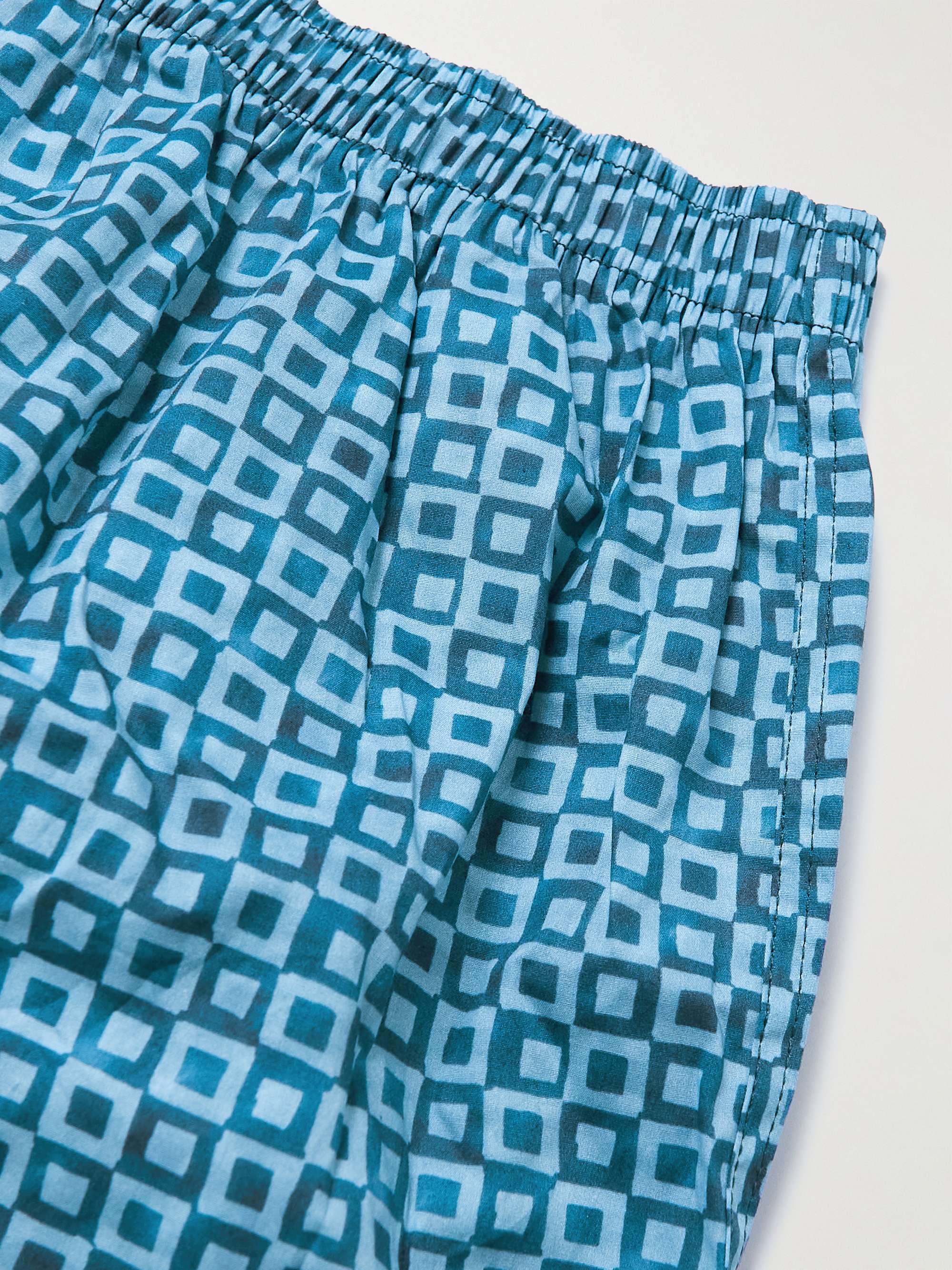 ZEGNA Slim-Fit Printed Stretch-Cotton Poplin Boxer Shorts