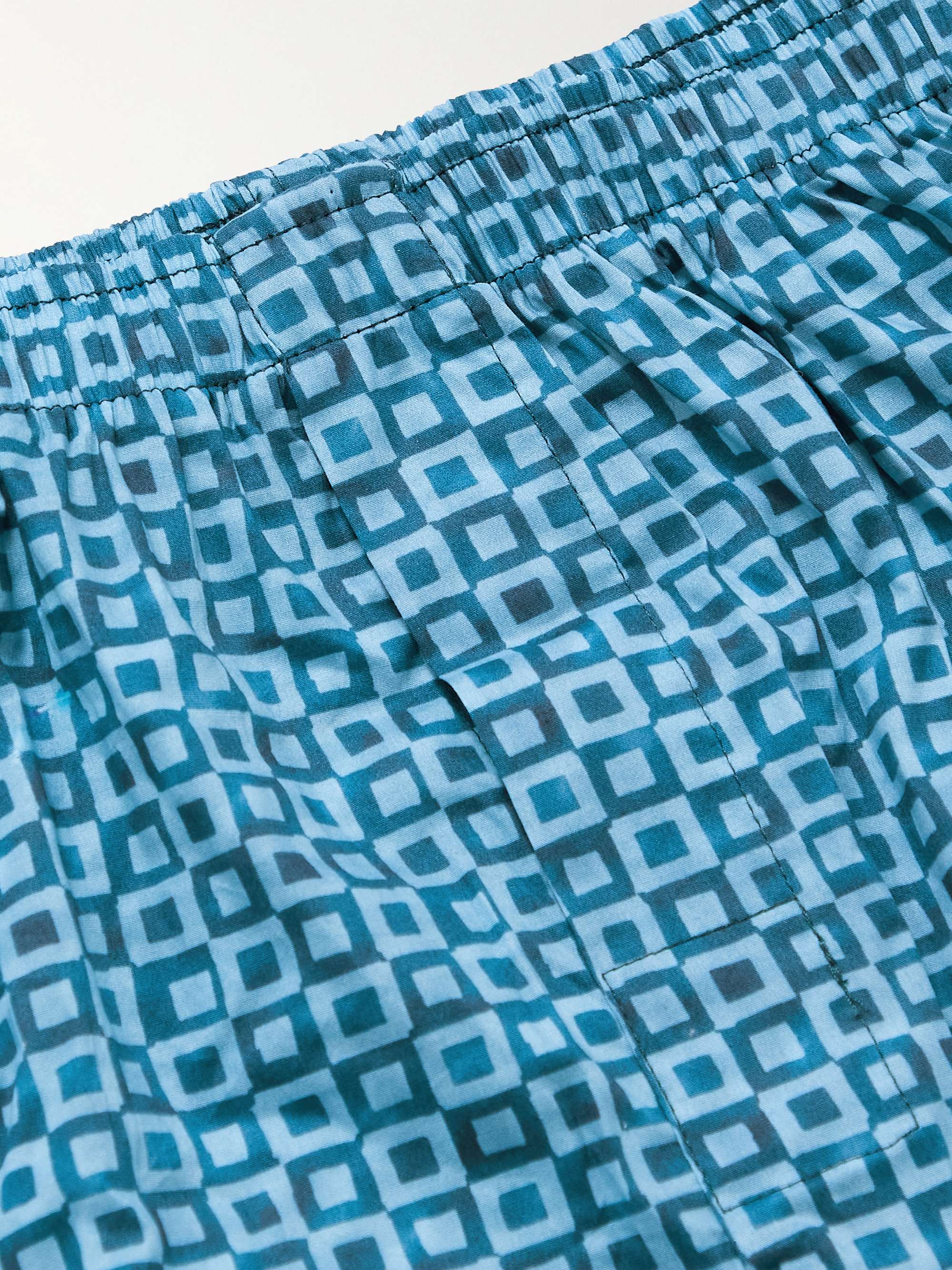 ZEGNA Slim-Fit Printed Stretch-Cotton Poplin Boxer Shorts