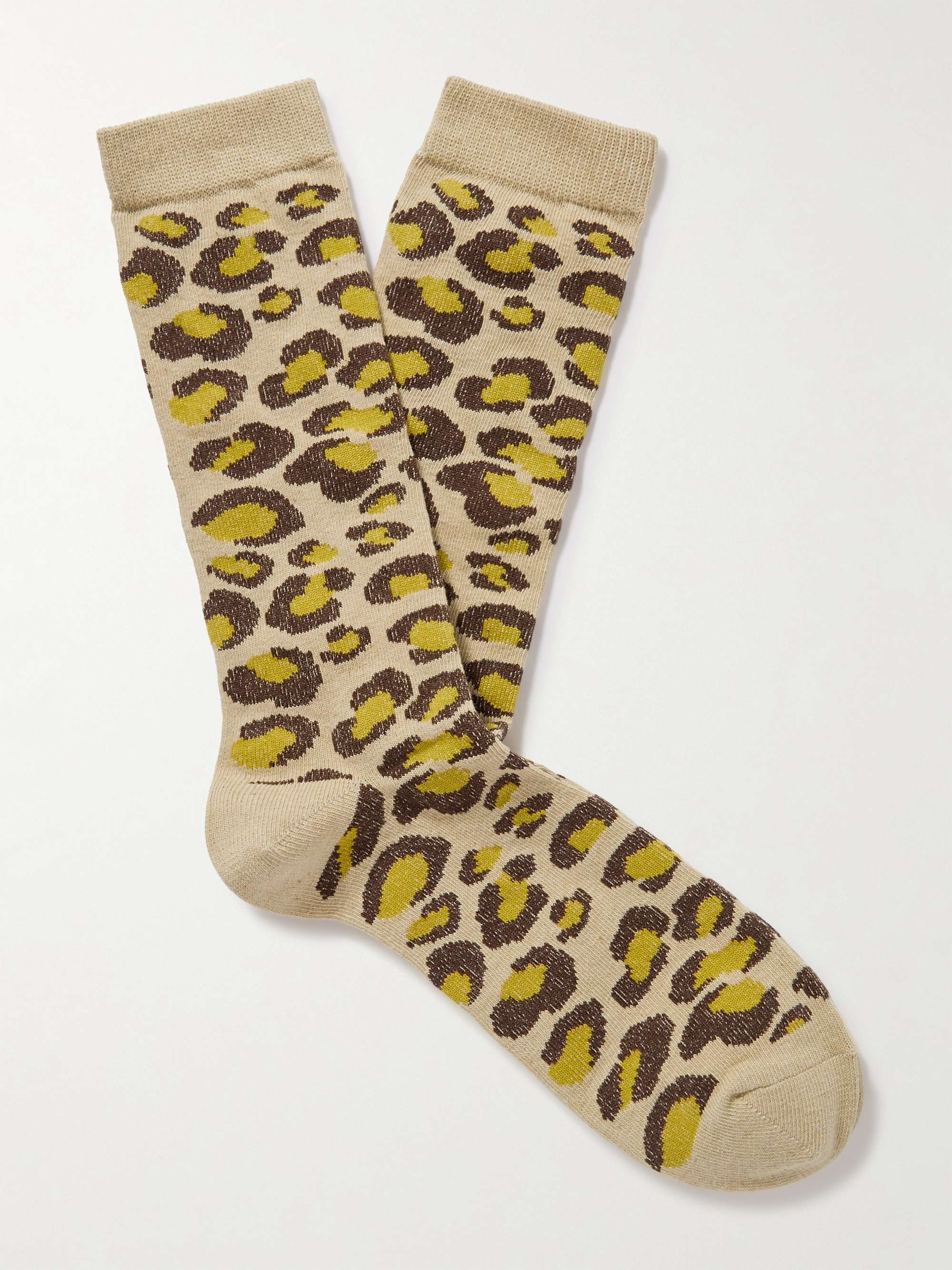 ANONYMOUS ISM LeopardPrint CottonBlend Socks for Men MR PORTER