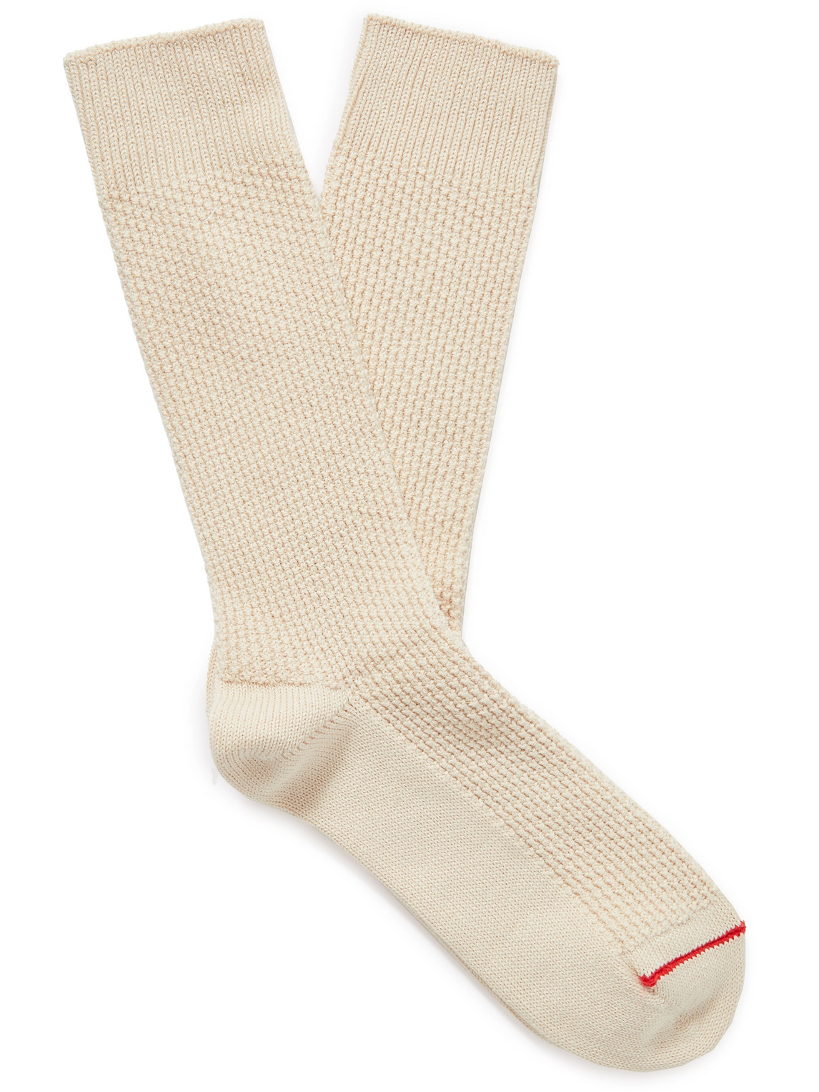 Anonymous Ism Cotton-blend Piqué Socks In Neutrals