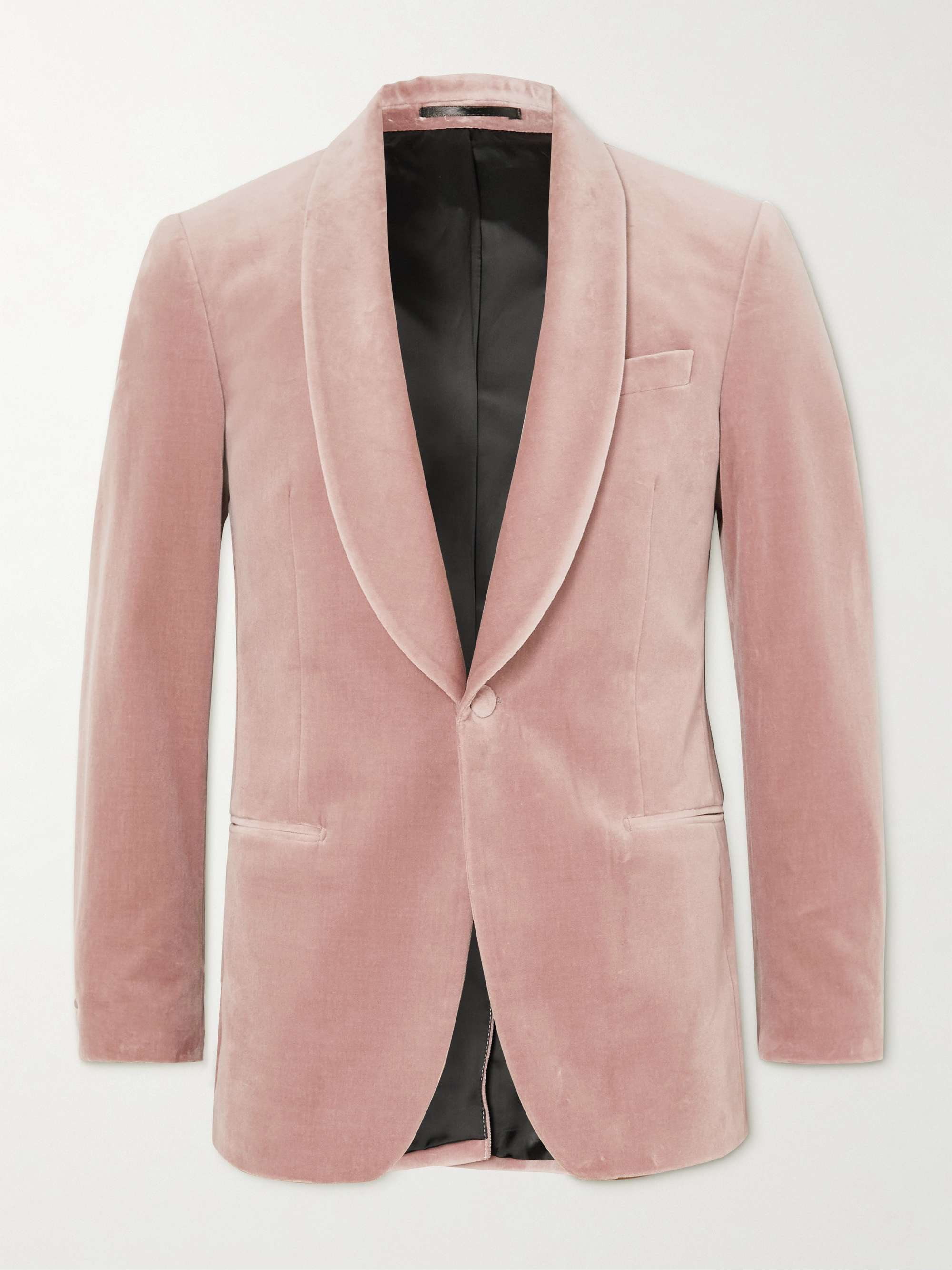 Cotton Blend Velvet Tuxedo Jacket