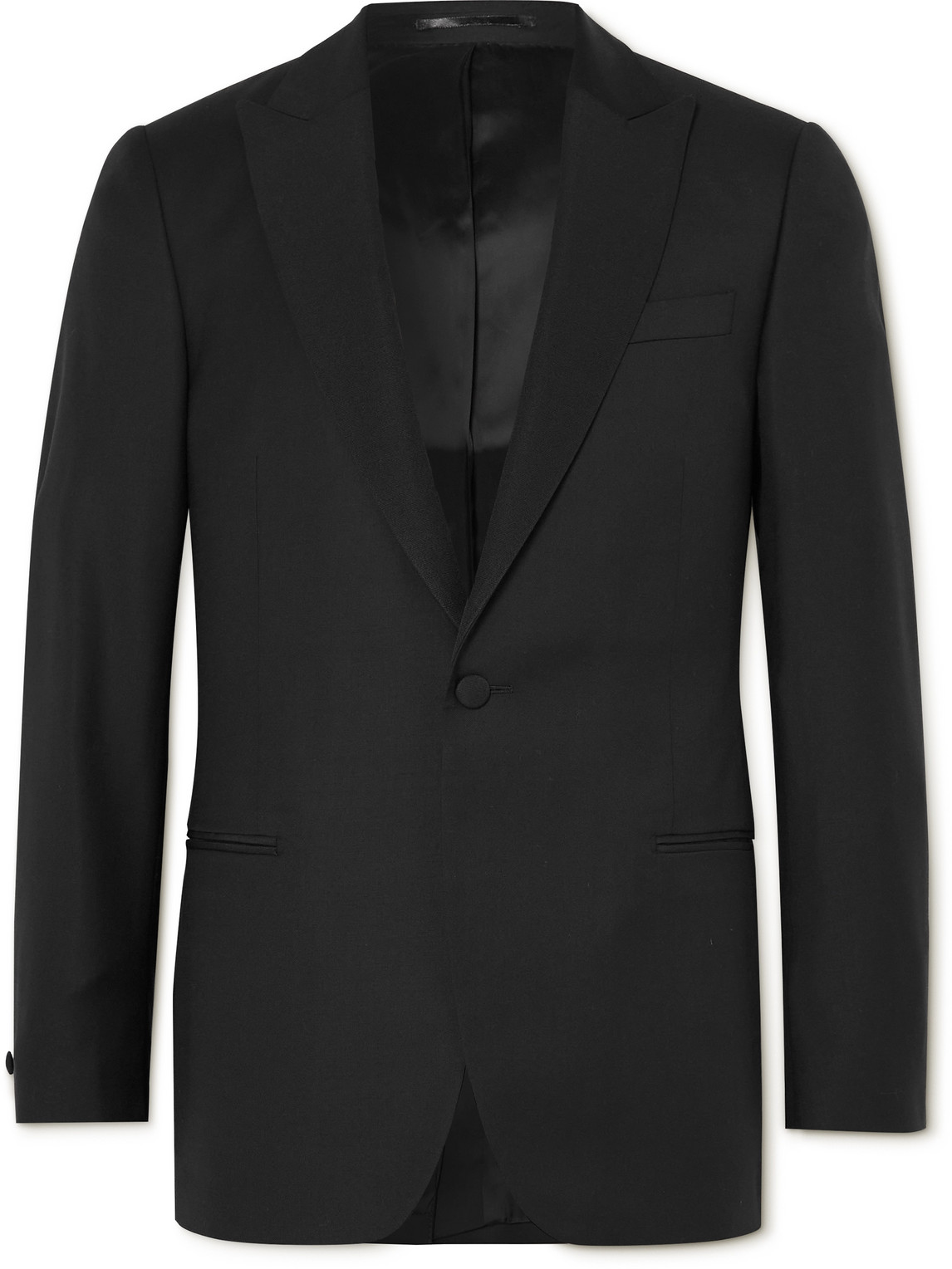 Mr P Wool Tuxedo Jacket In Black