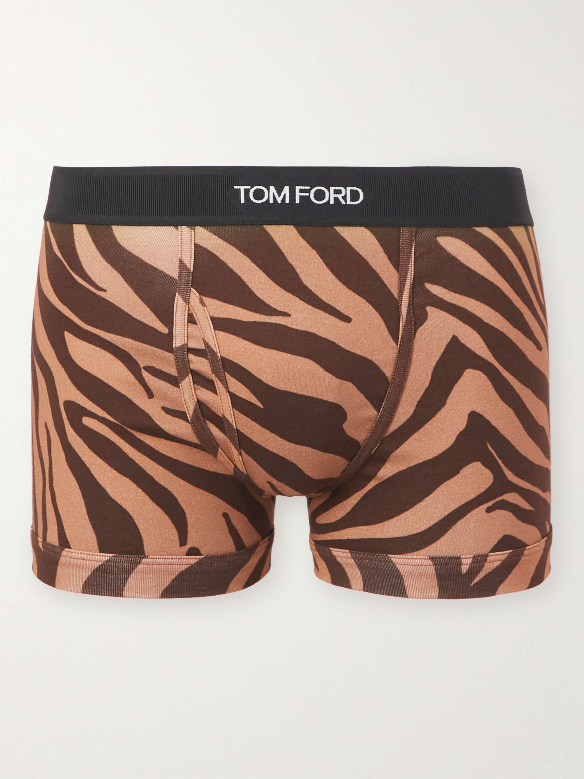 TOM FORD Zebra-Print Stretch-Cotton Boxer Briefs
