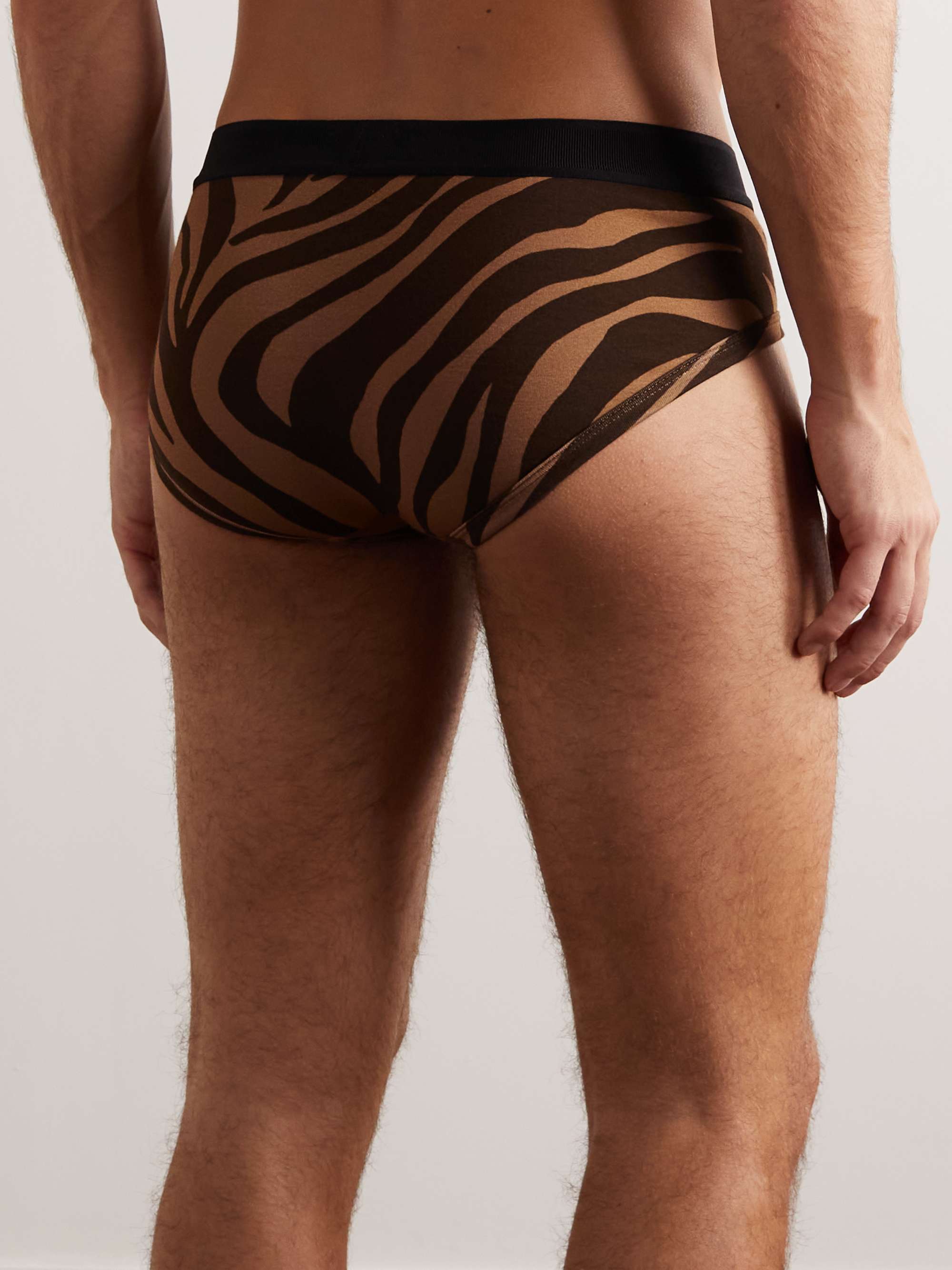 TOM FORD Zebra-Print Stretch-Cotton Jersey Briefs