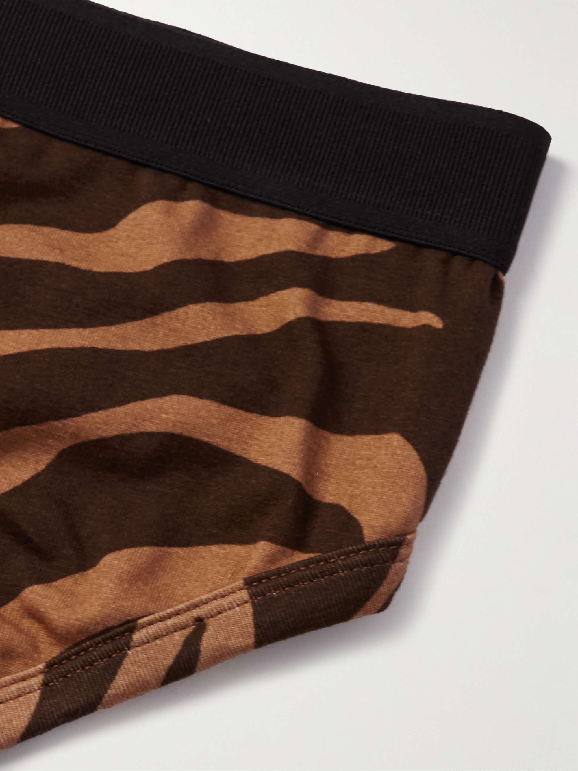 TOM FORD Zebra-Print Stretch-Cotton Jersey Briefs