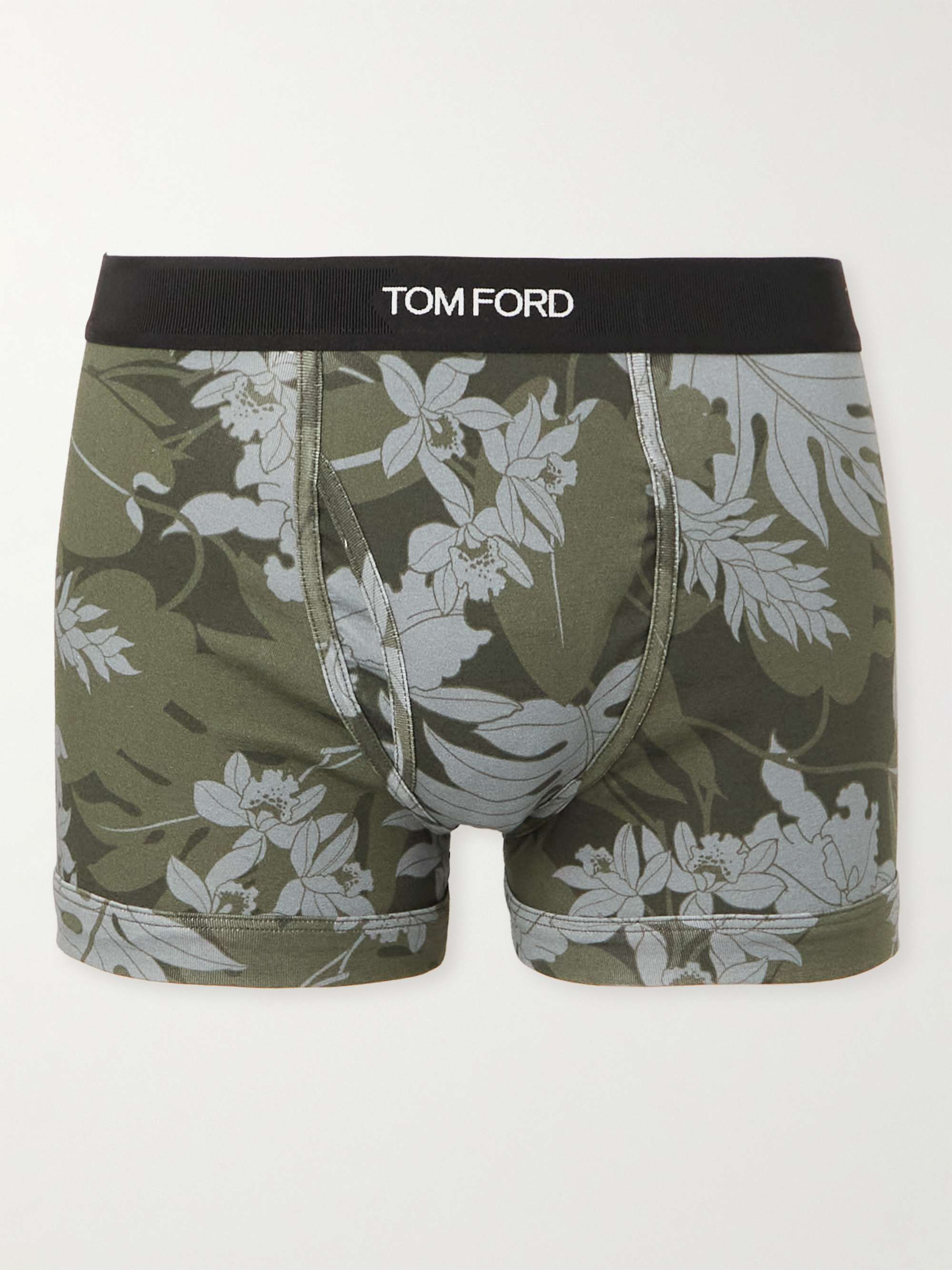TOM FORD Floral-Print Stretch-Cotton Boxer Briefs