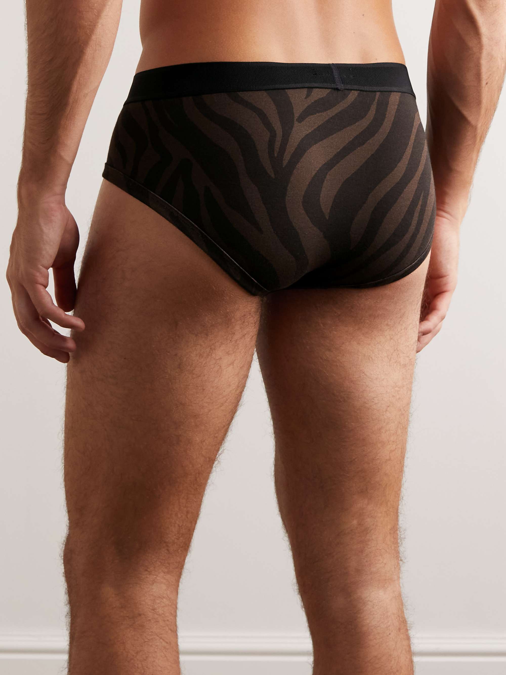 TOM FORD Zebra-Print Stretch-Cotton Jersey Briefs