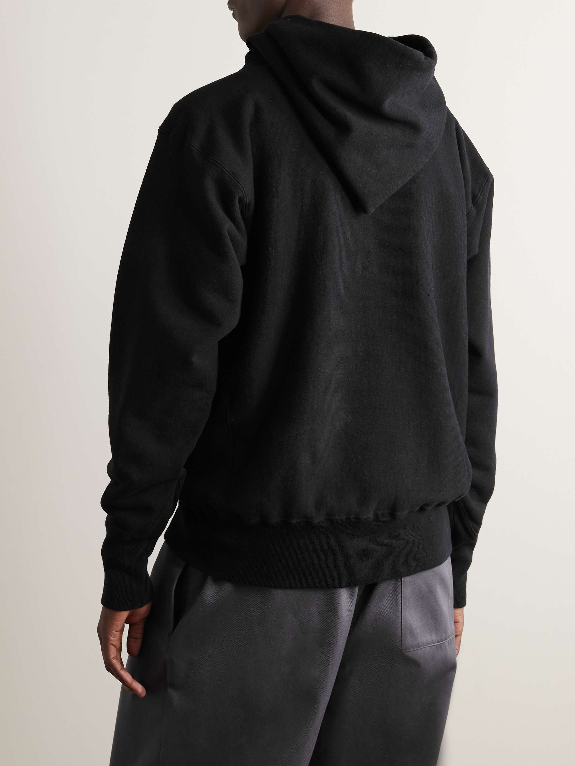 ATON Logo-Embroidered Cotton-Jersey Hoodie for Men | MR PORTER