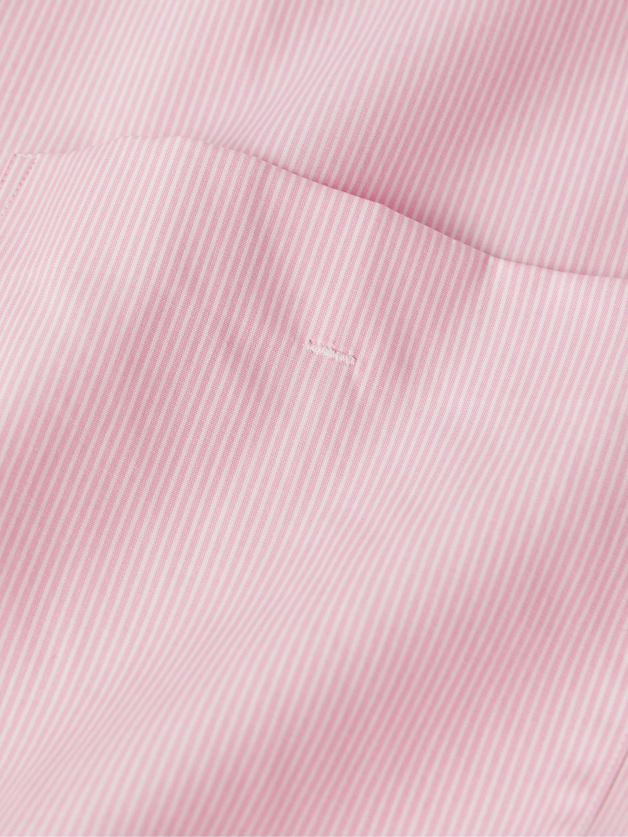 ATON Camicia in popeline di cotone a righe Giza