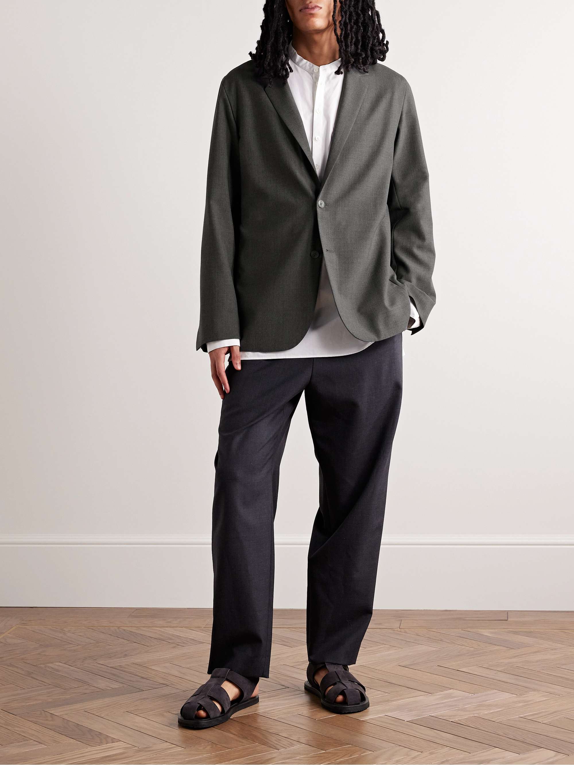 ATON Unstructured Wool Blazer for Men | MR PORTER