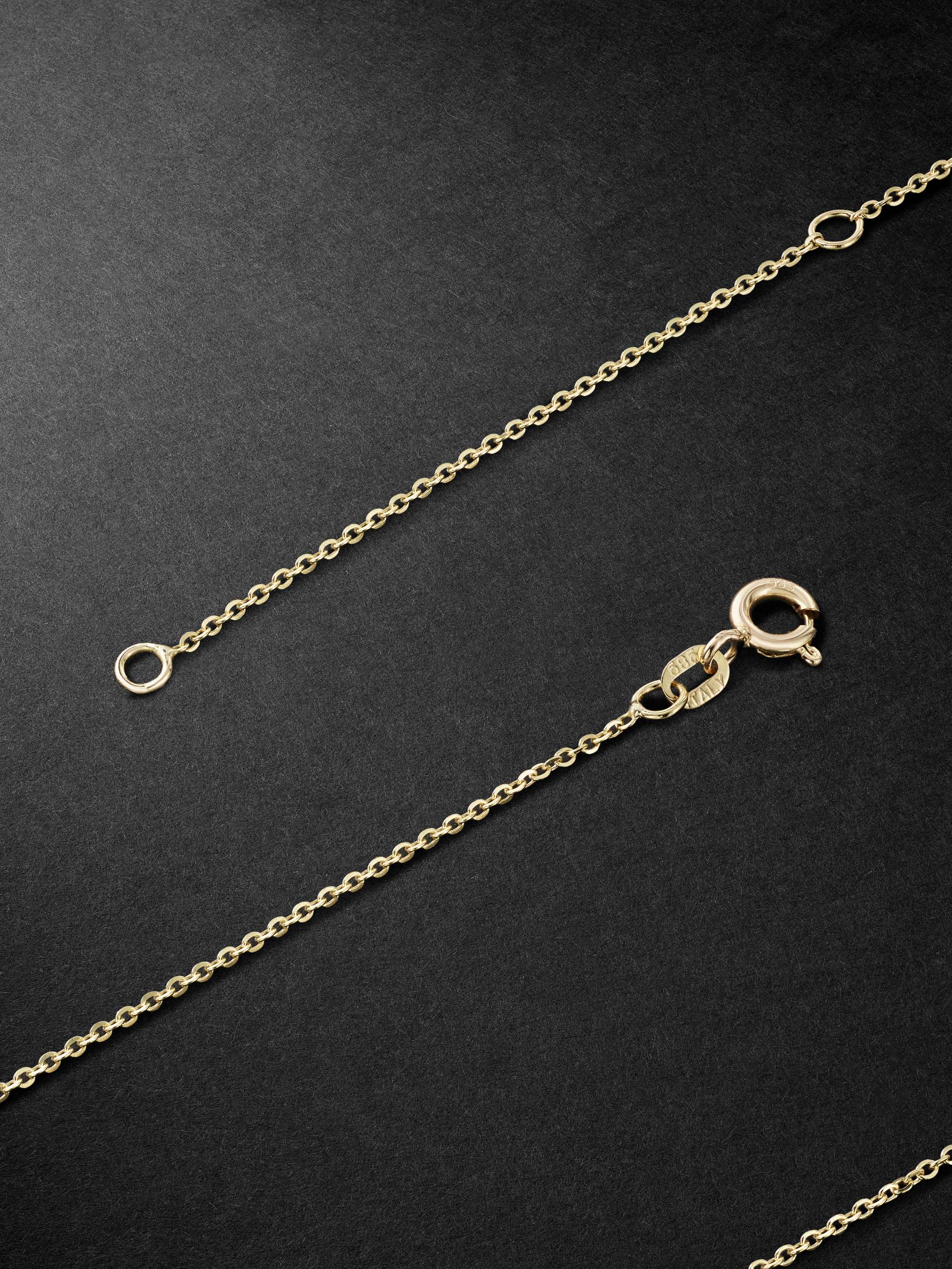 LITO Petit Bleu Gold, Enamel, Sapphire and Diamond Necklace