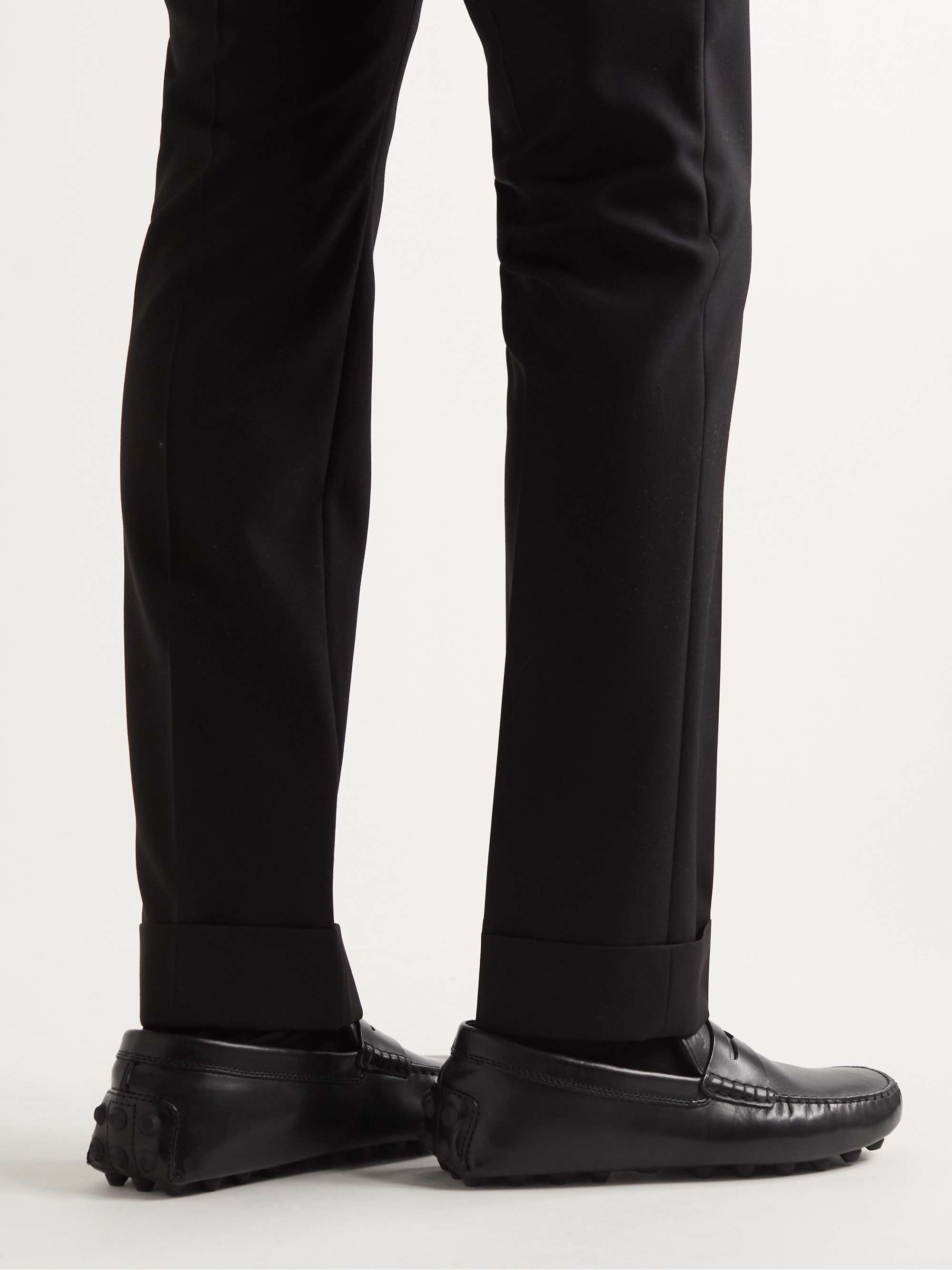 TOD'S Gommino Shearling-Lined Leather Driving Shoes