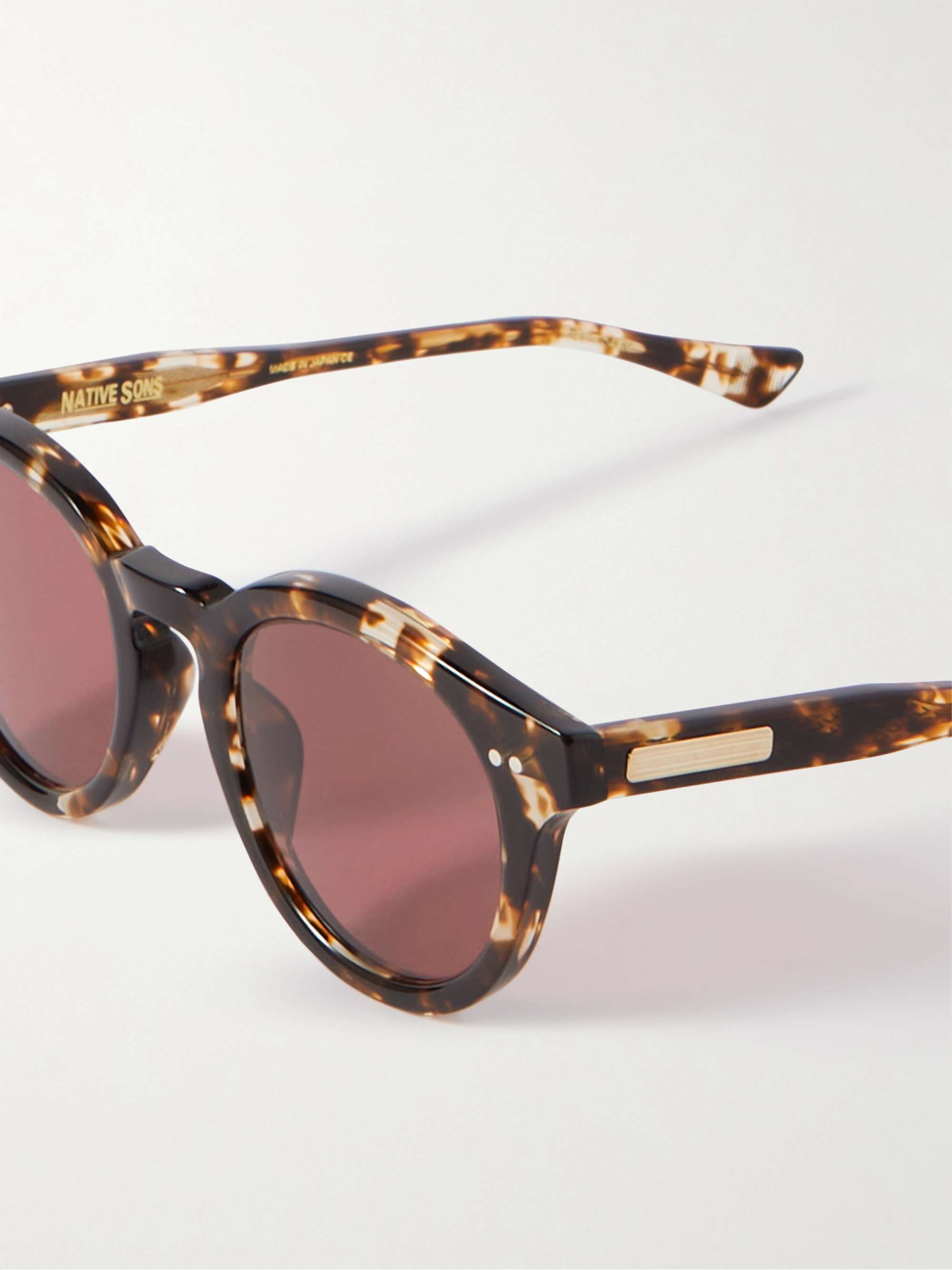 Richter Round-Frame Tortoiseshell Acetate Sunglasses