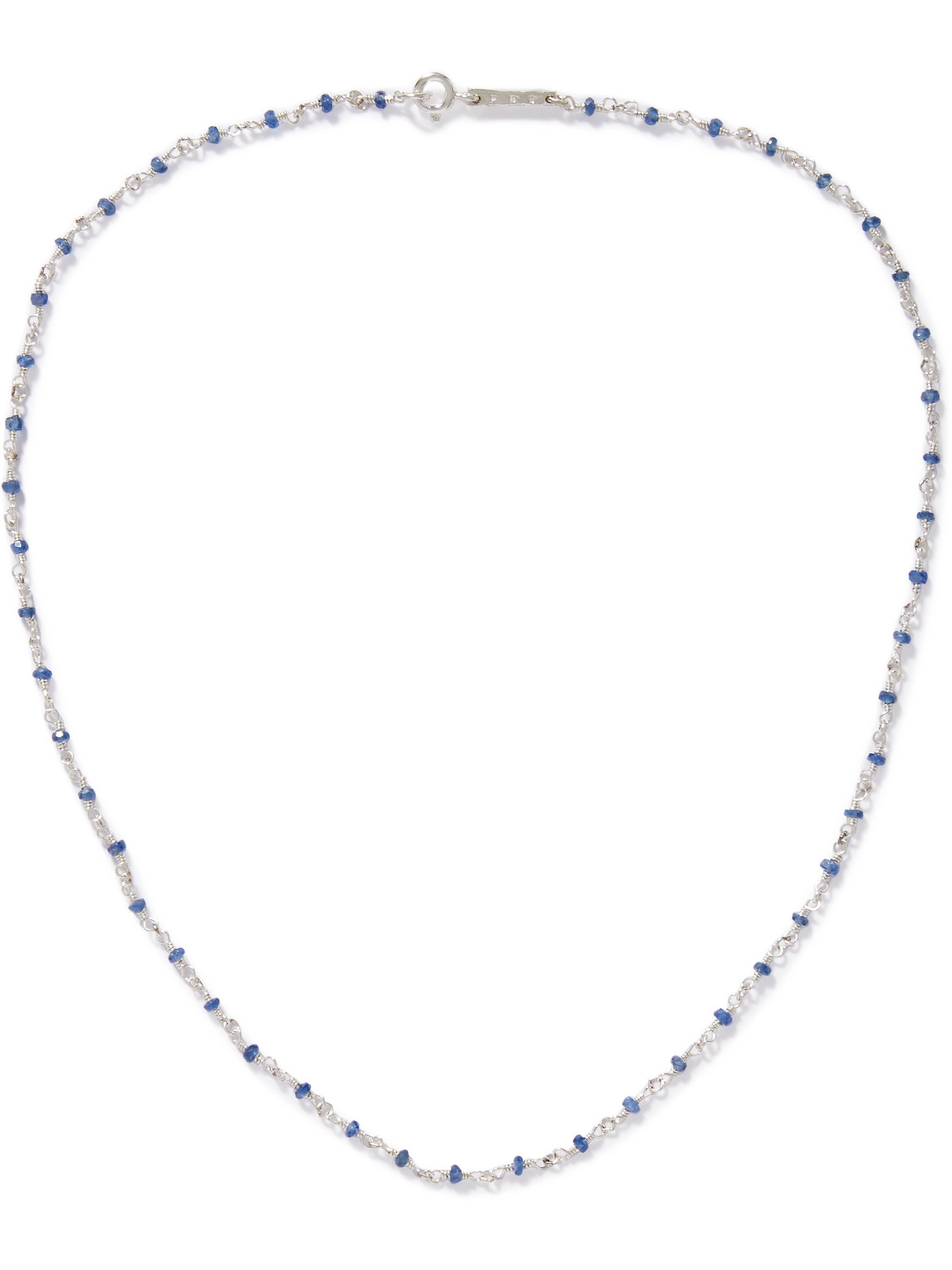 PEARLS BEFORE SWINE TAEUS SILVER SAPPHIRE NECKLACE