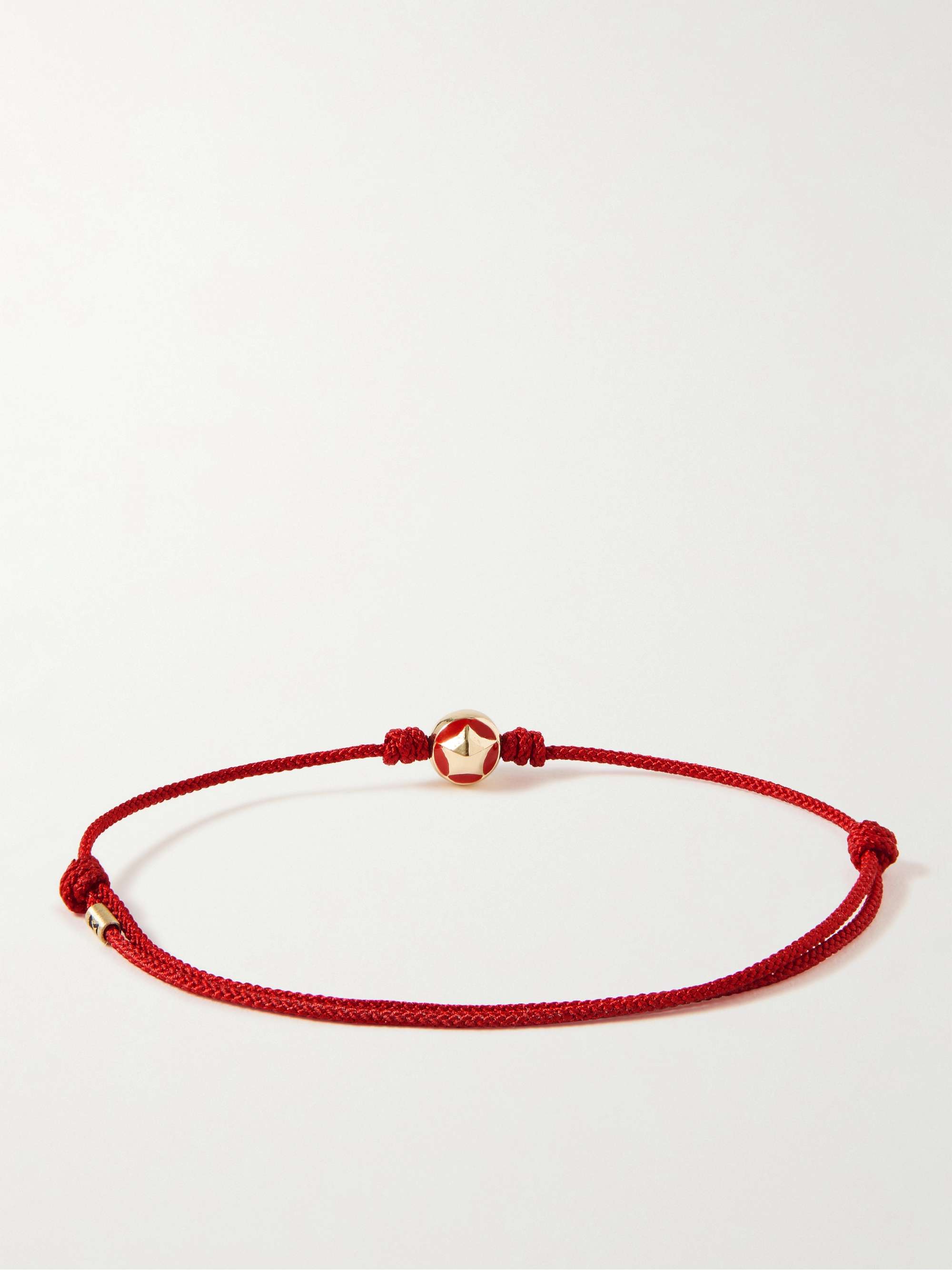 LUIS MORAIS Gold, Enamel and Cord Bracelet