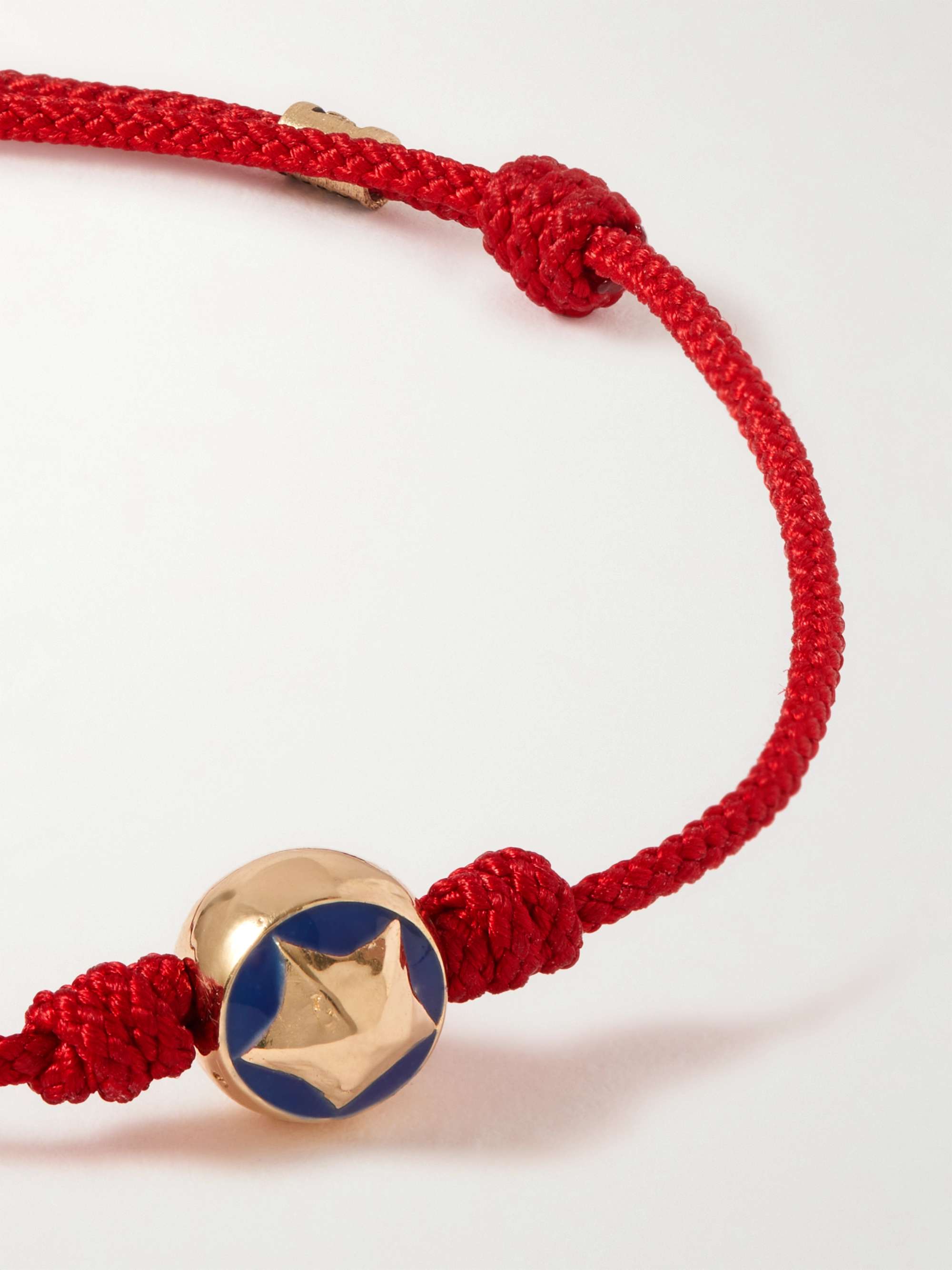 LUIS MORAIS Gold, Enamel and Cord Bracelet