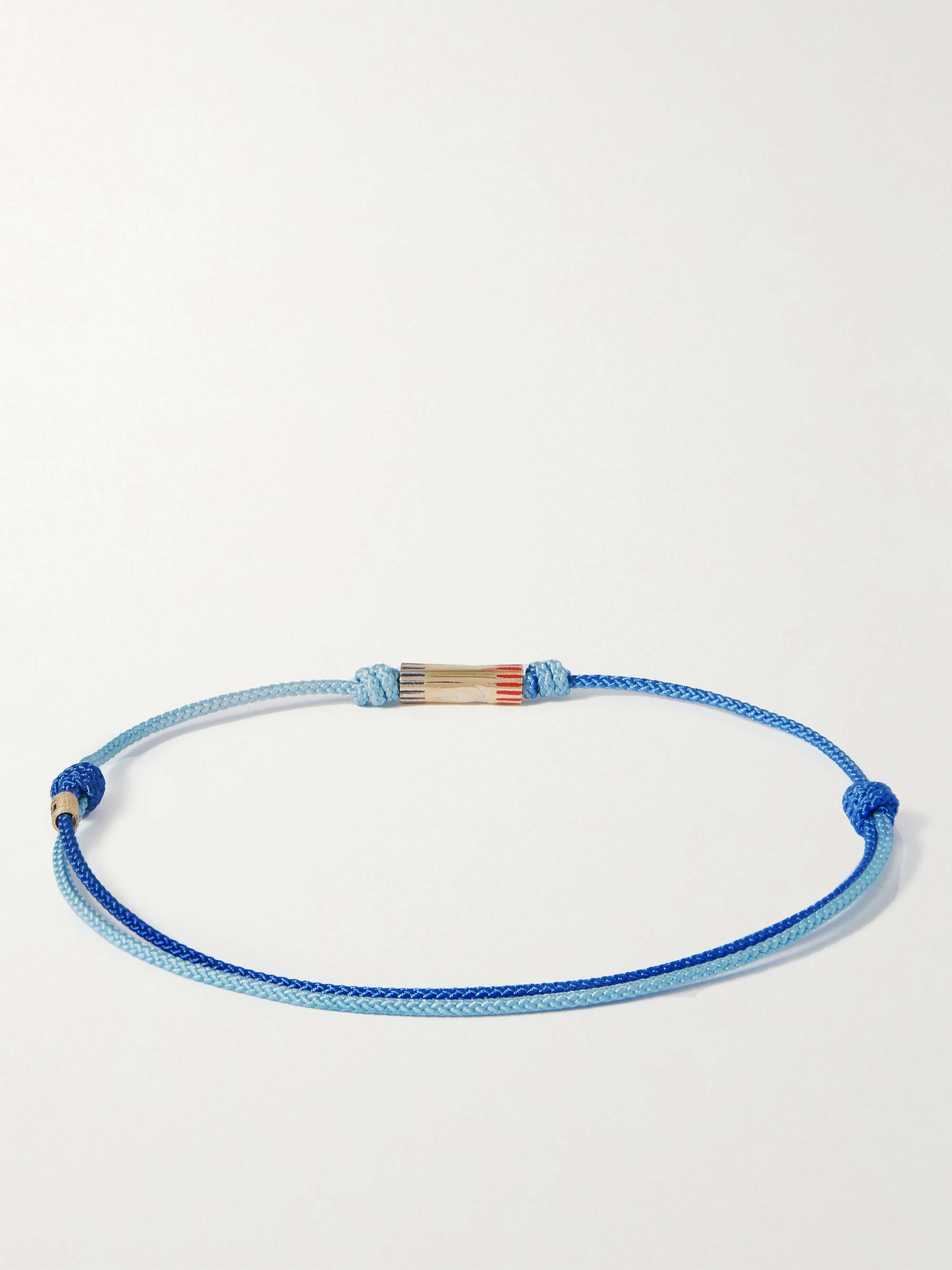 LUIS MORAIS Gold, Enamel and Cord Bracelet