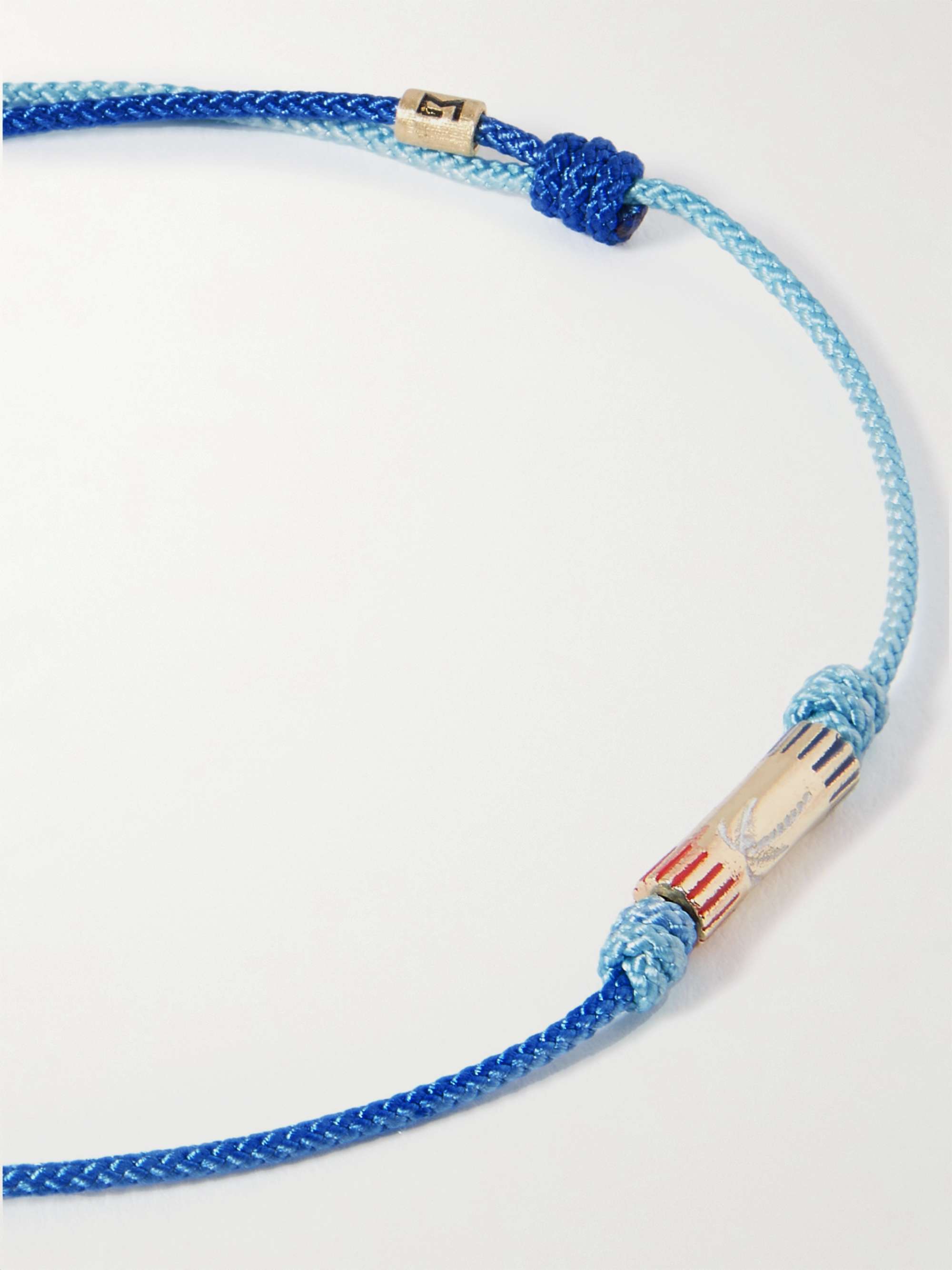 LUIS MORAIS Gold, Enamel and Cord Bracelet