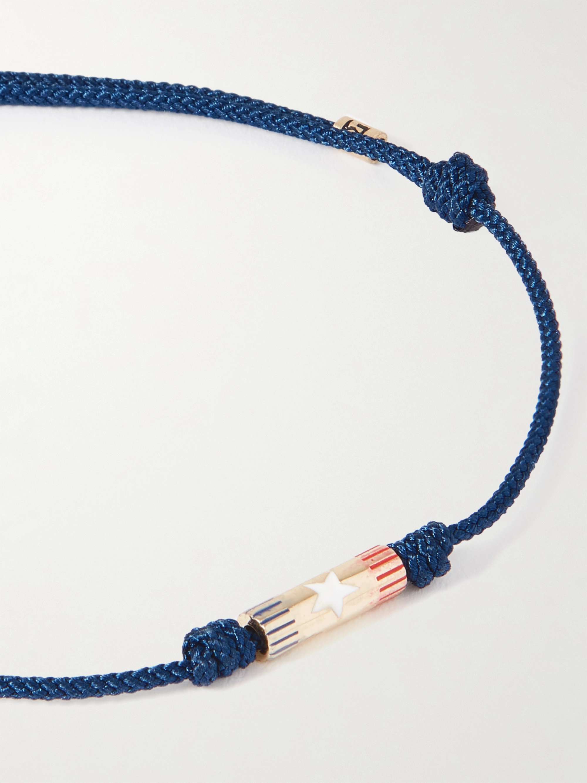 LUIS MORAIS Gold, Enamel and Cord Bracelet