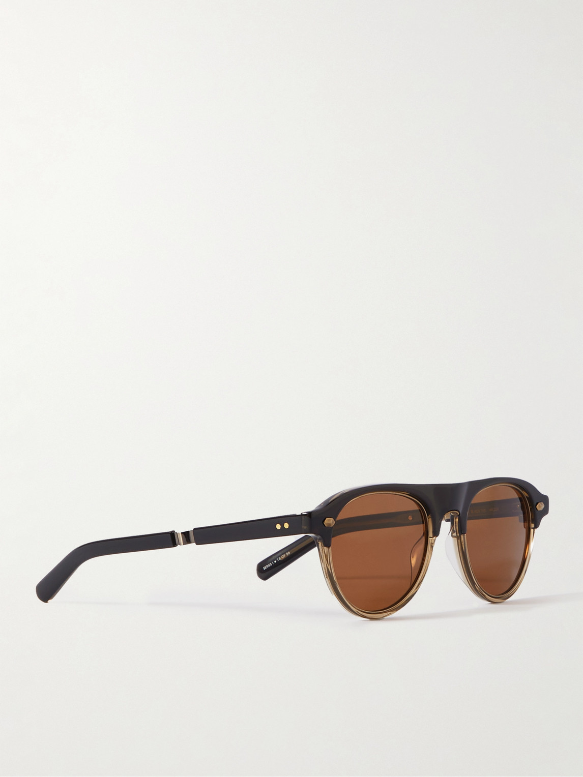 Shop Mr Leight Stahl Aviator-style Acetate Sunglasses In Black