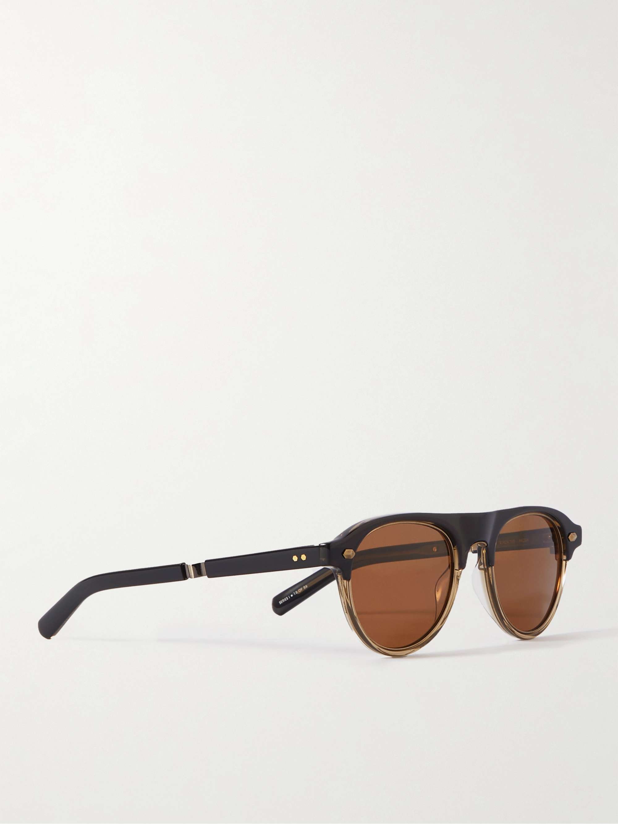 MR LEIGHT Stahl Aviator-Style Acetate Sunglasses