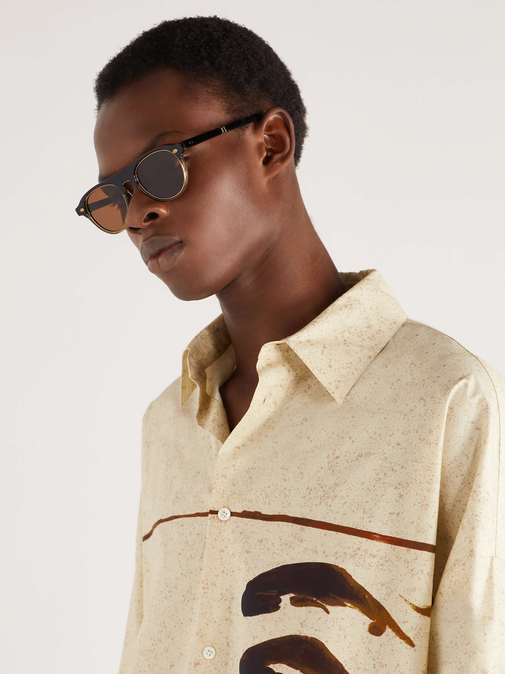 MR LEIGHT Stahl Aviator-Style Acetate Sunglasses
