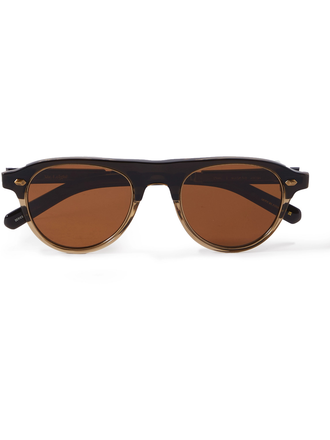 Mr Leight Stahl Aviator-style Acetate Sunglasses In Black