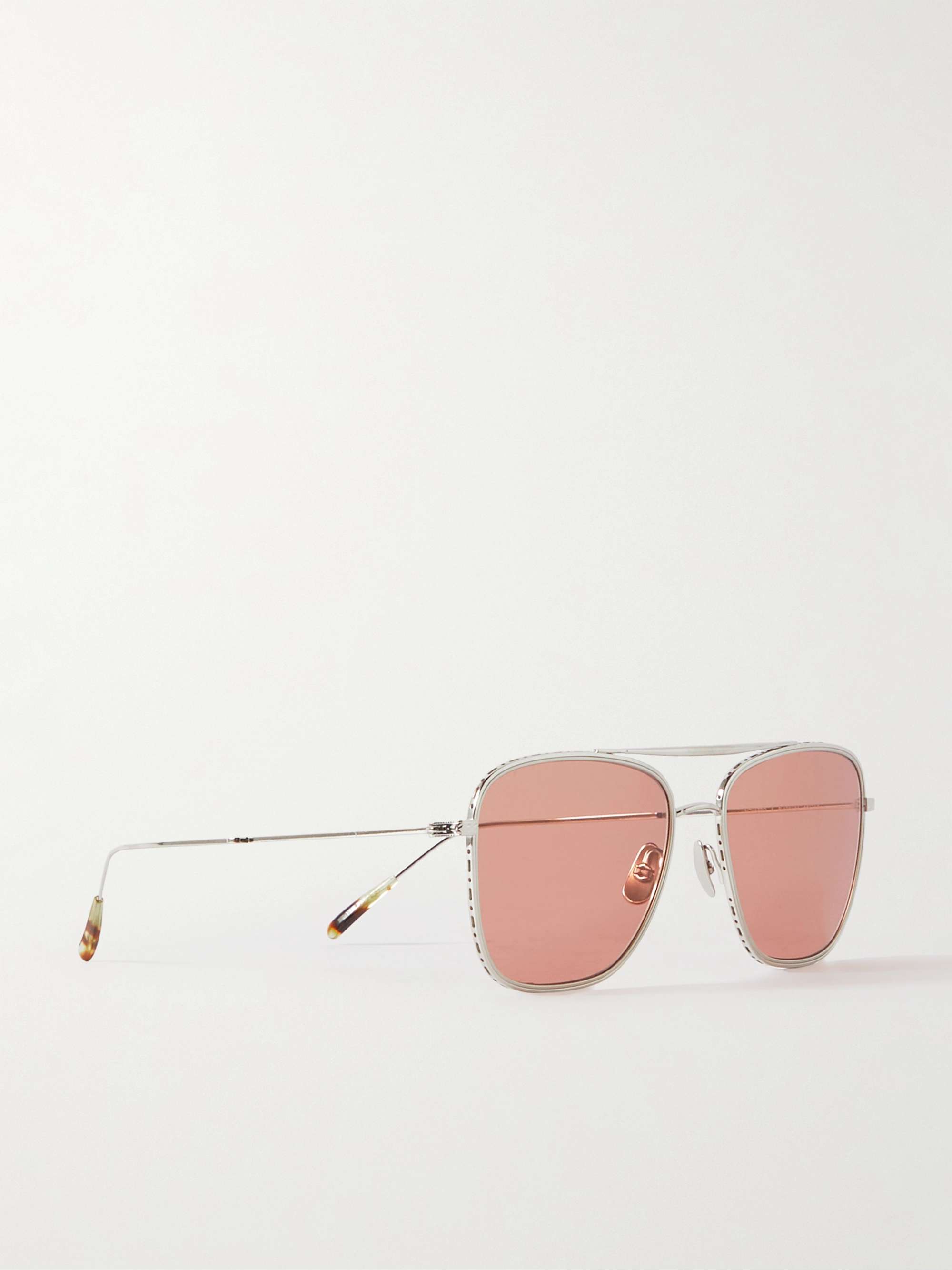 MR LEIGHT Novarro Aviator-Style Gold-Tone Sunglasses