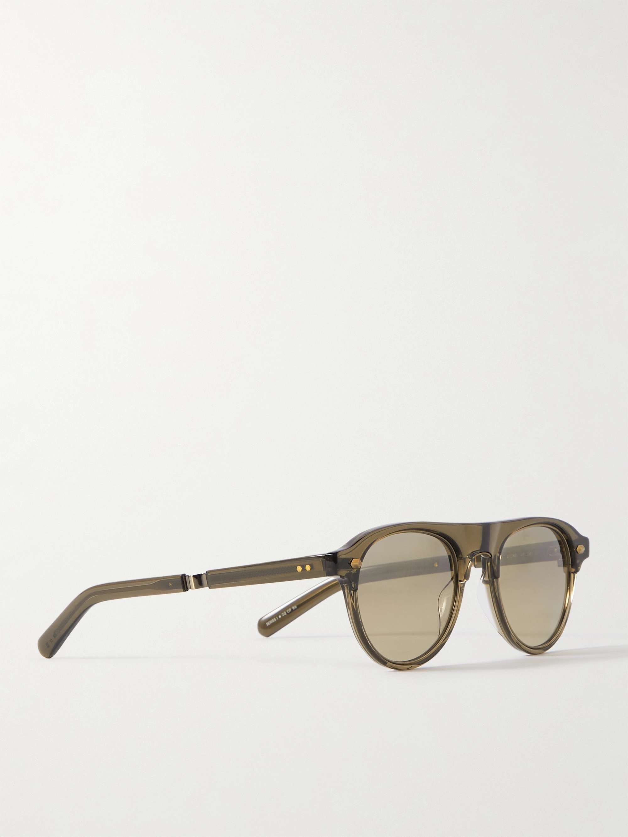 MR LEIGHT Stahl Aviator-Style Acetate Sunglasses