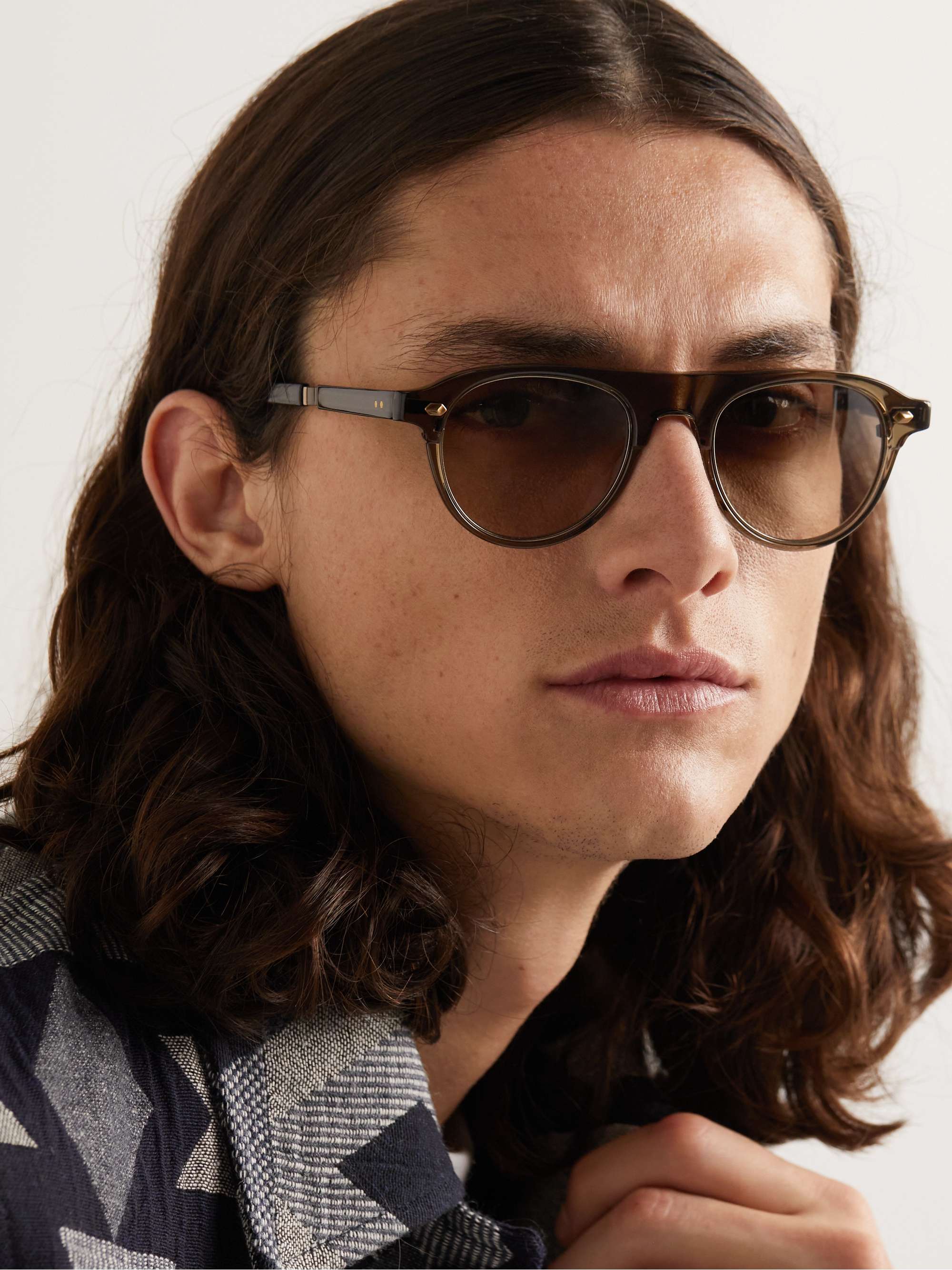 MR LEIGHT Stahl Aviator-Style Acetate Sunglasses