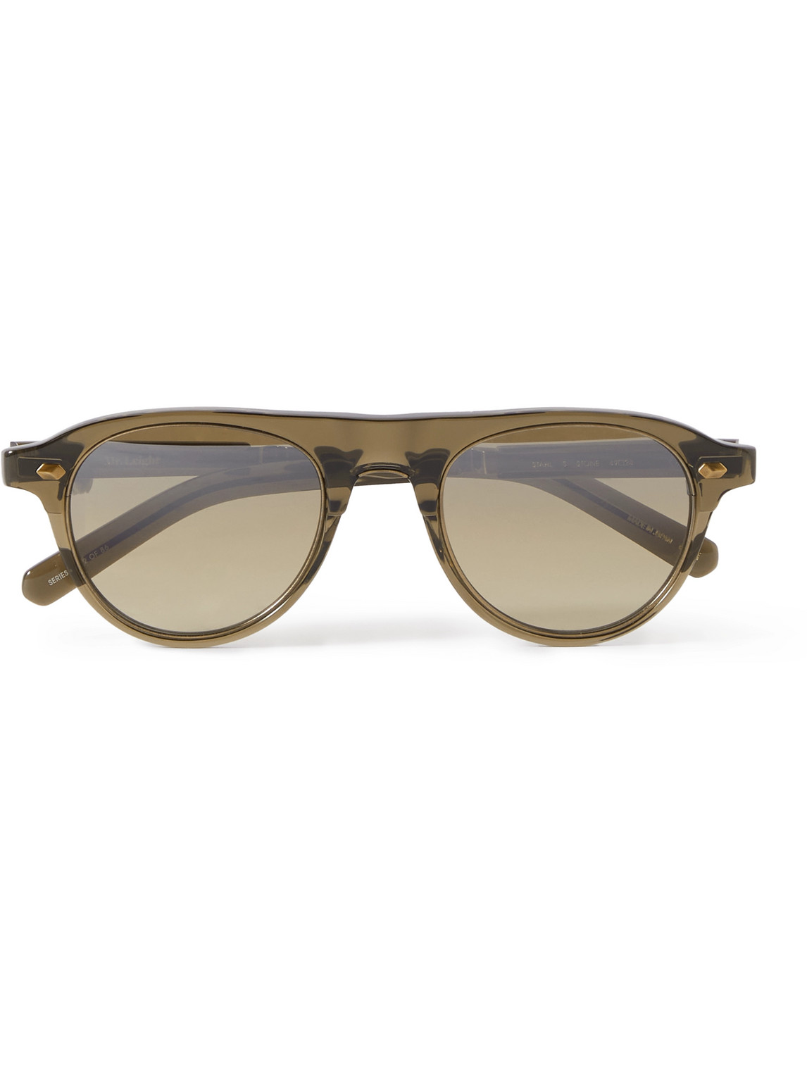 Mr Leight Stahl Aviator-style Acetate Sunglasses In Brown