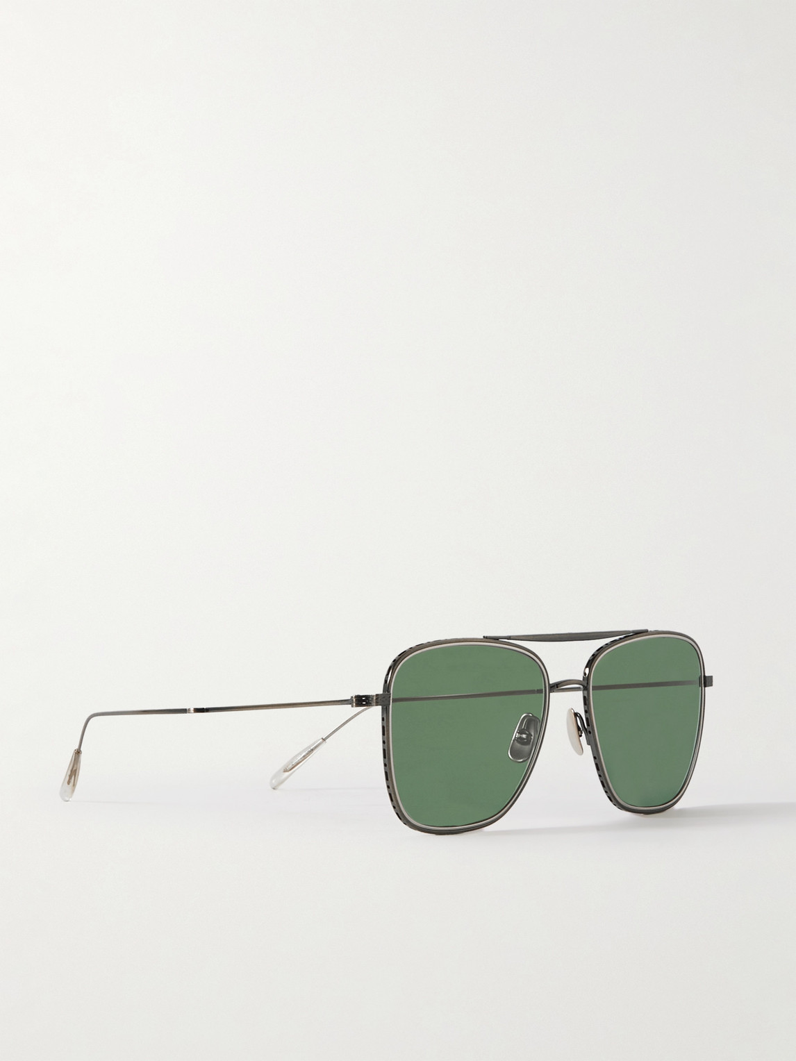 Shop Mr Leight Novarro Aviator-style Gold-tone Sunglasses