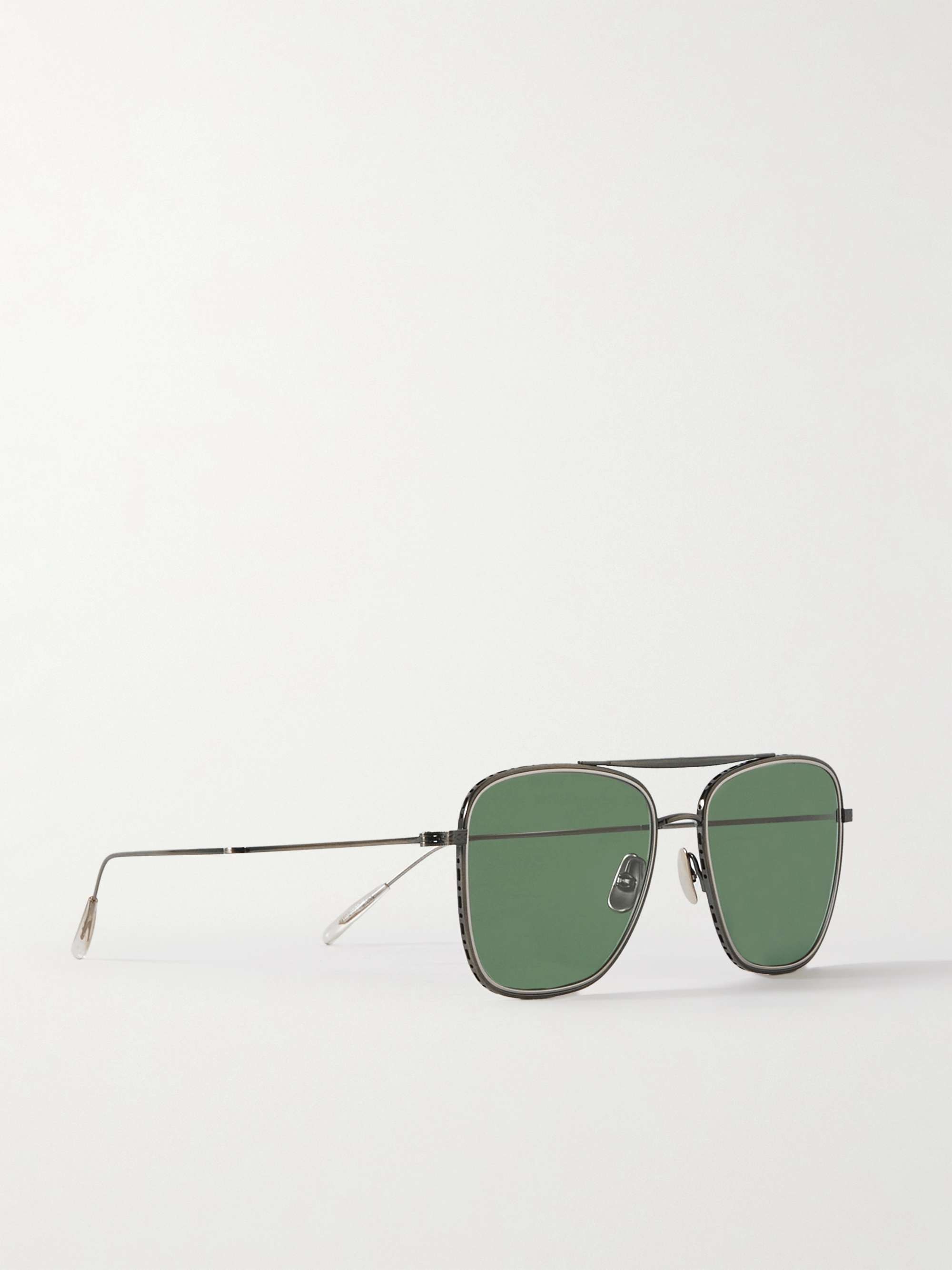 MR LEIGHT Novarro Aviator-Style Gold-Tone Sunglasses