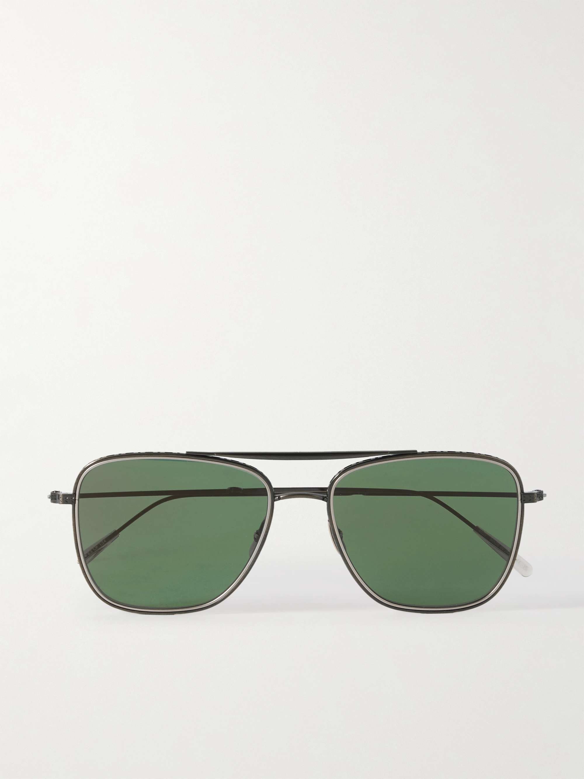 MR LEIGHT Novarro Aviator-Style Gold-Tone Sunglasses