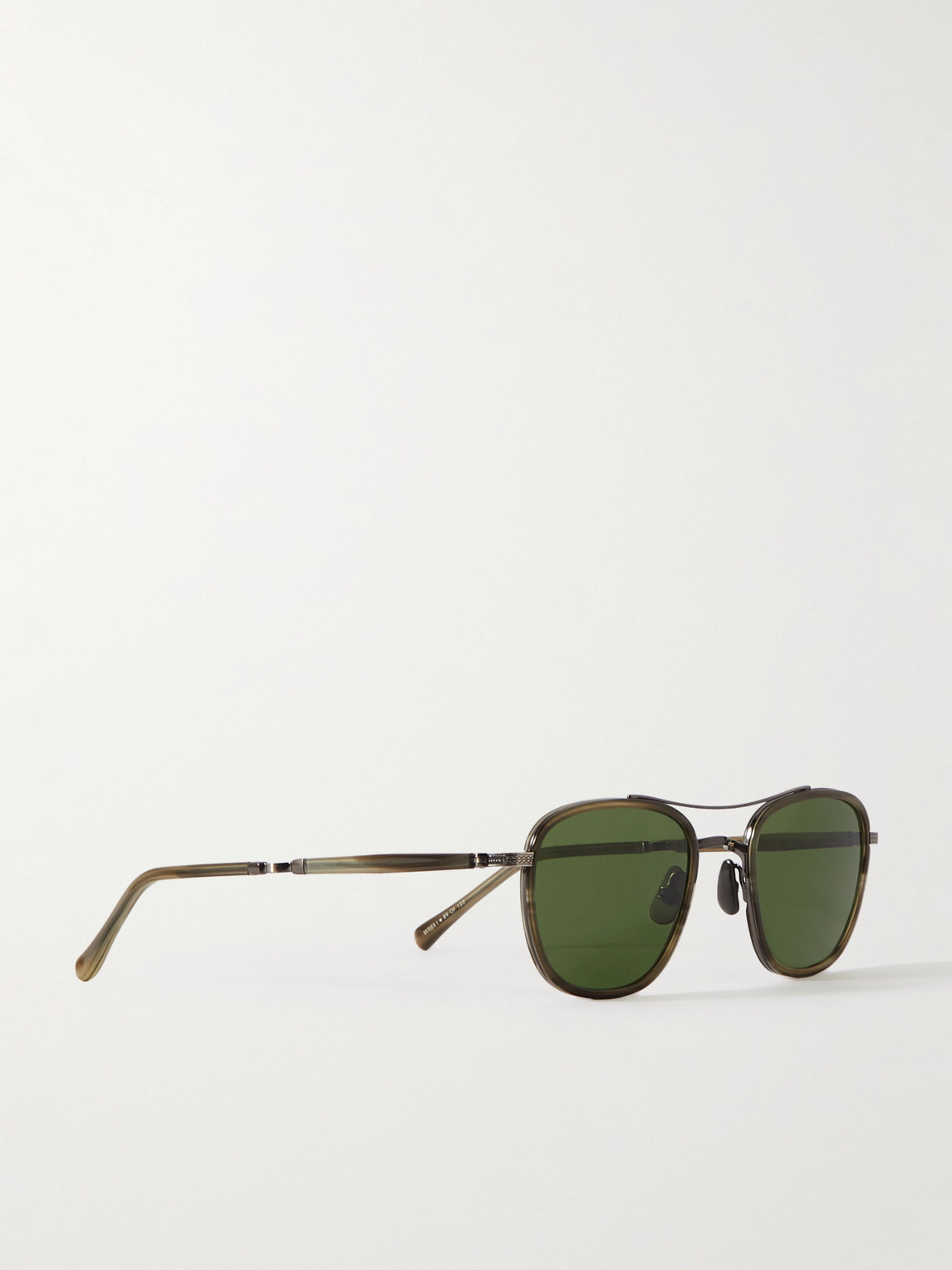 Shop Mr Leight Price D-frame Titanium And Acetate Sunglasses In Green