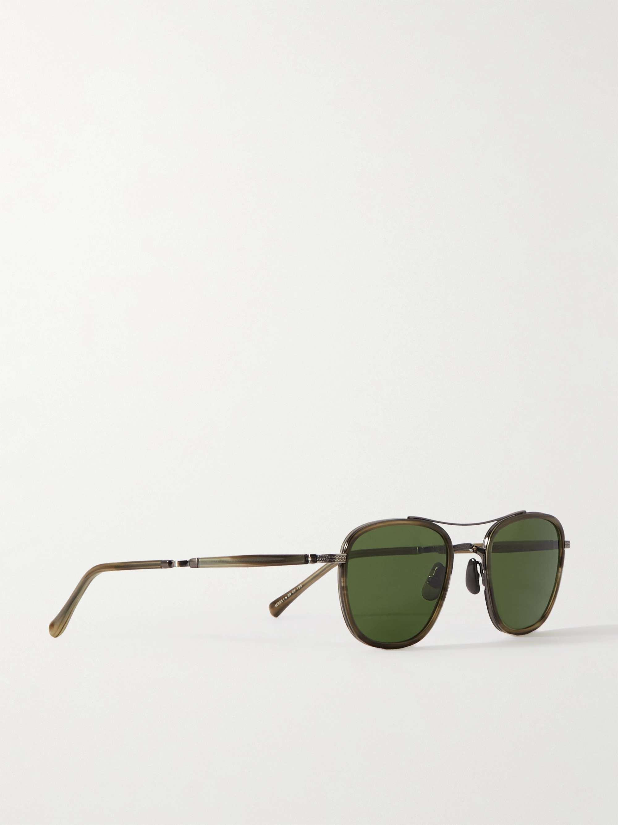 MR LEIGHT Price D-Frame Gold-Tone and Acetate Sunglasses