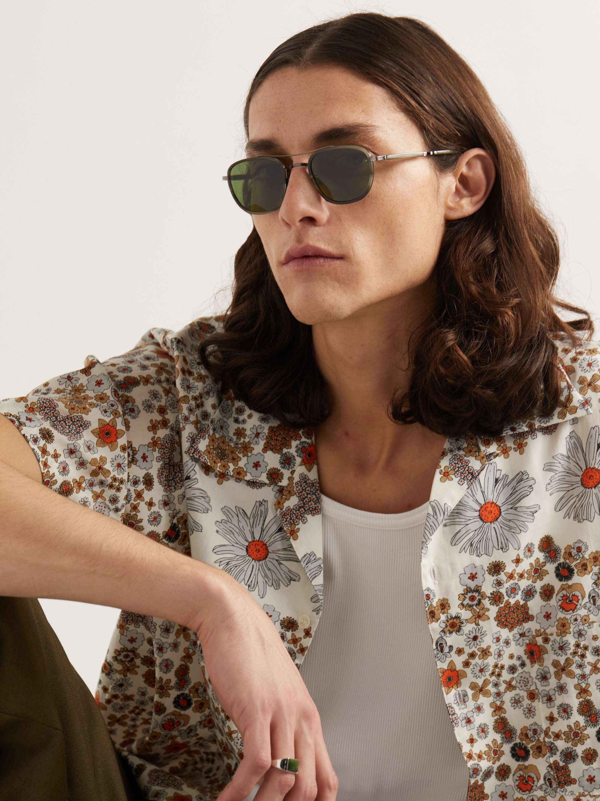 MR LEIGHT Price D-Frame Gold-Tone and Acetate Sunglasses