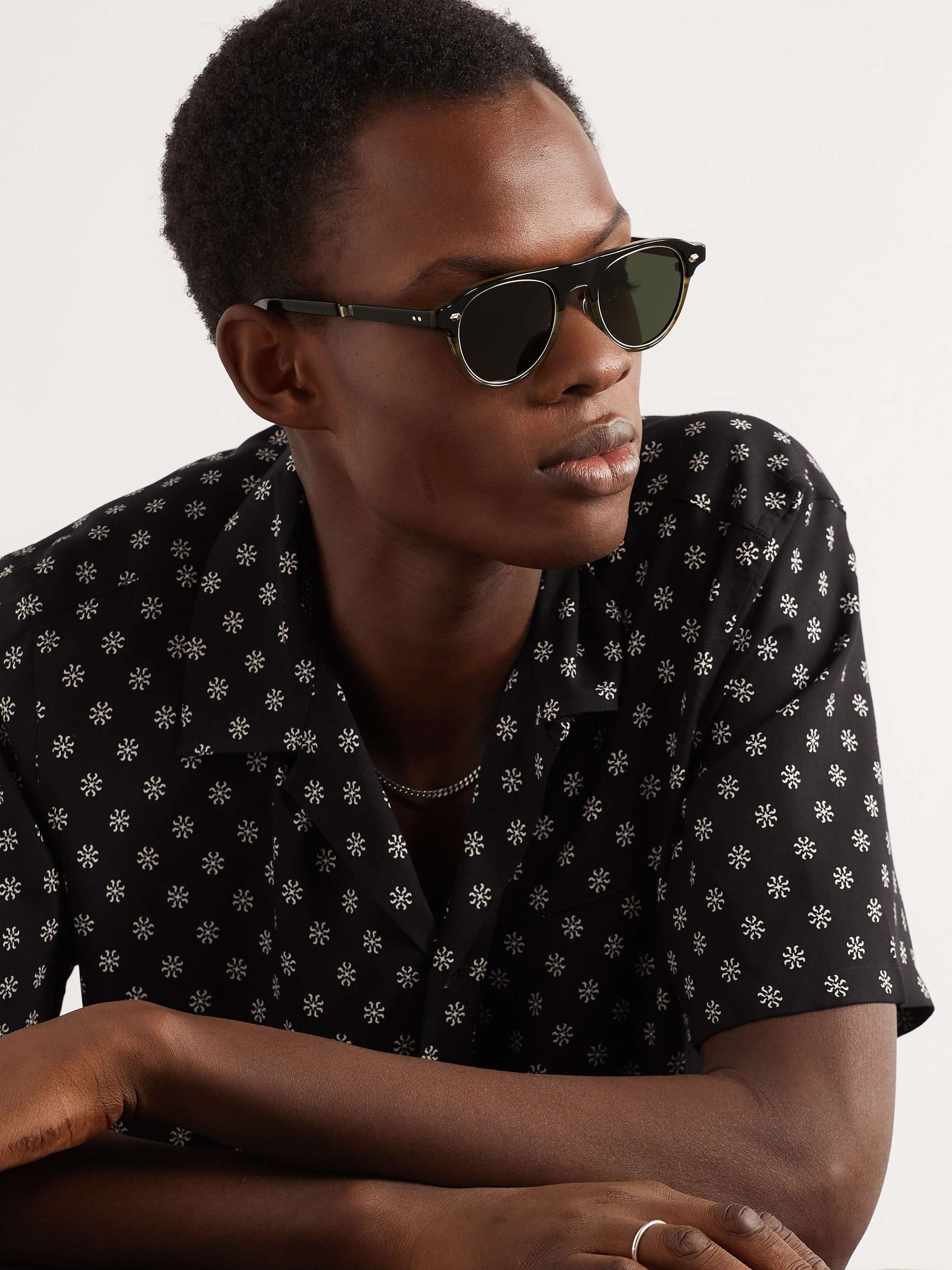 MR LEIGHT Stahl Aviator-Style Acetate Sunglasses
