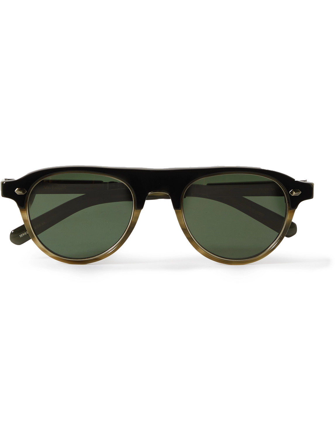 Mr Leight Stahl Aviator-style Acetate Sunglasses In Black