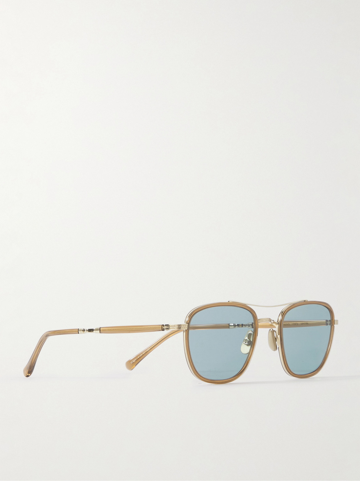 Shop Mr Leight Price D-frame Gold-tone And Acetate Sunglasses In Yellow