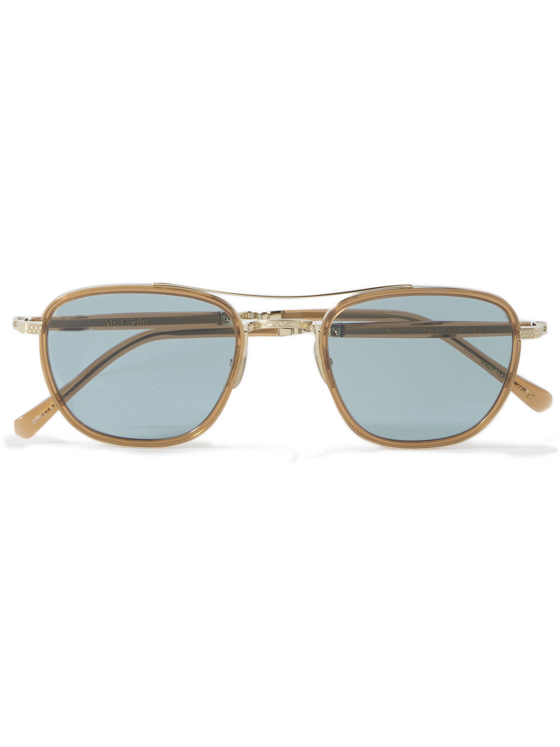 Mr Leight Price D-frame Gold-tone And Acetate Sunglasses In Yellow