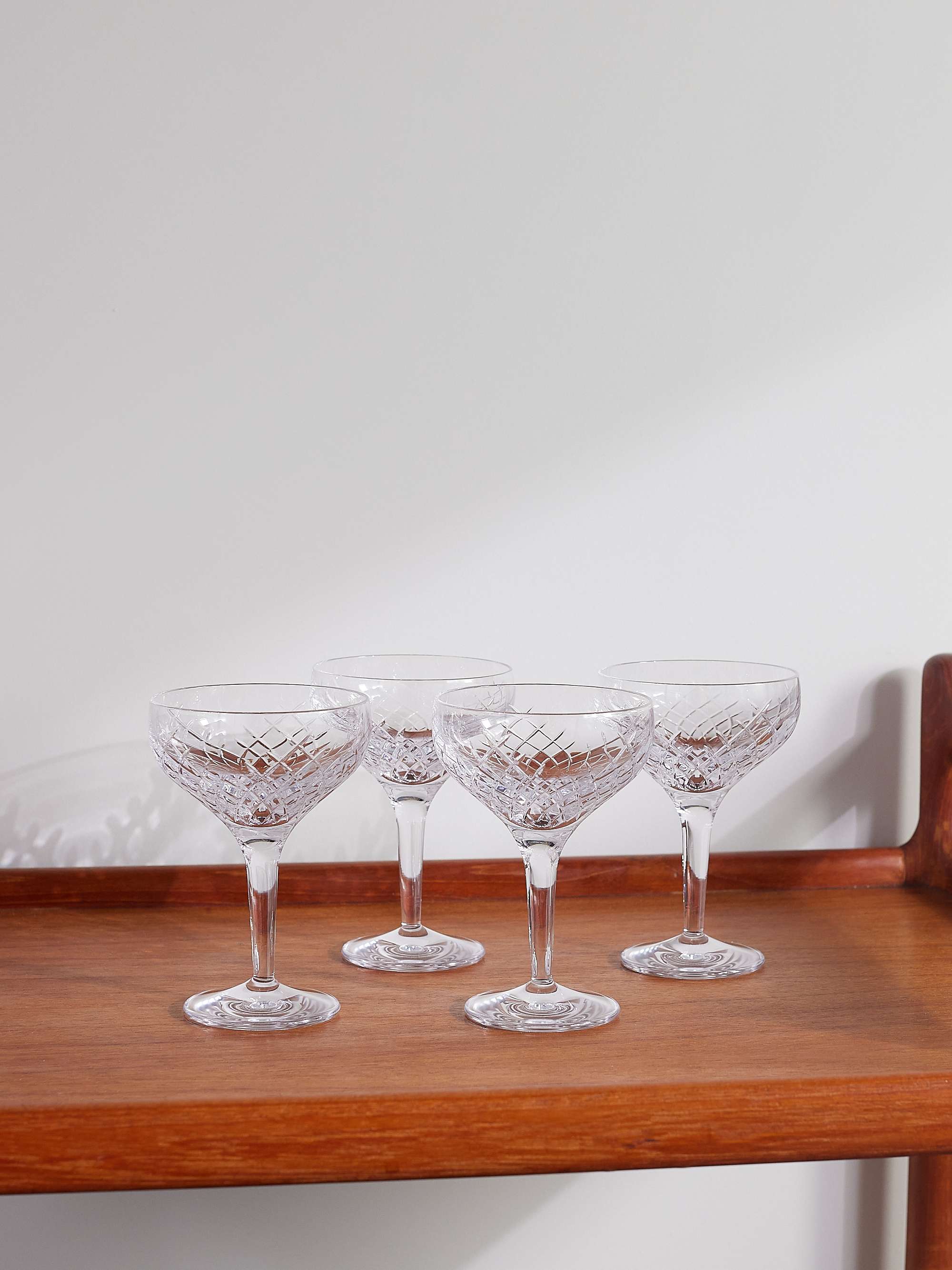 SOHO HOME Barwell Set of Four Crystal Coupe Glasses for Men